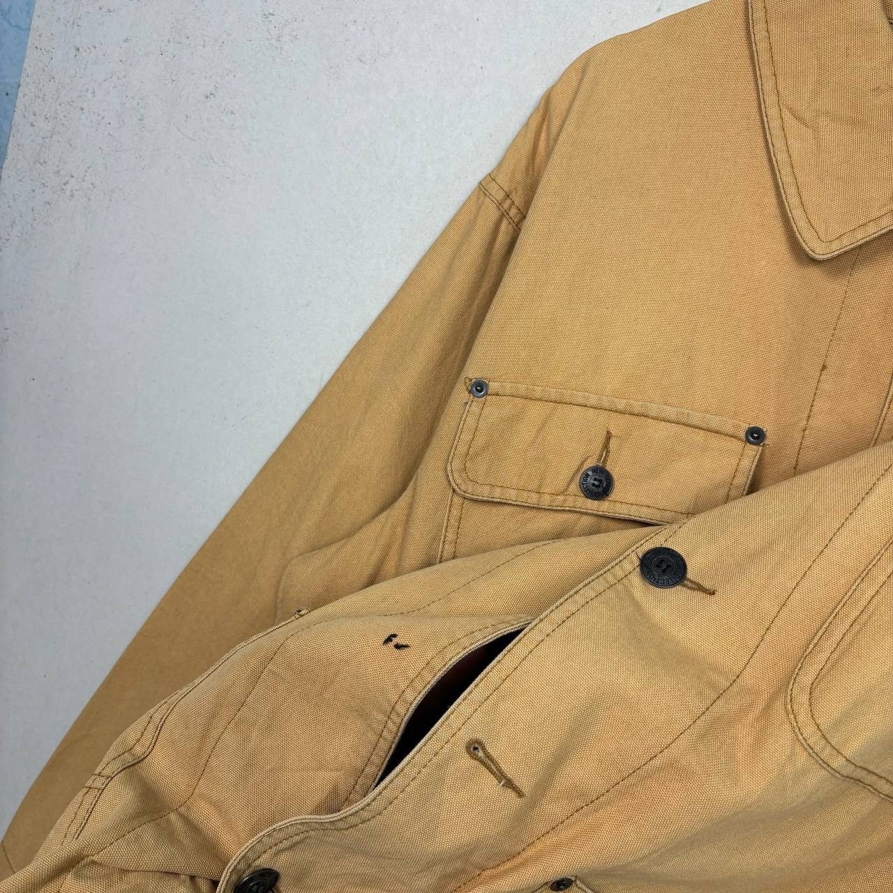 Japanese Brand Vintage P.R.S. Canvas Work Jacket L Tan Chore Coat Detroit Size US L / EU 52-54 / 3 - 7 Thumbnail