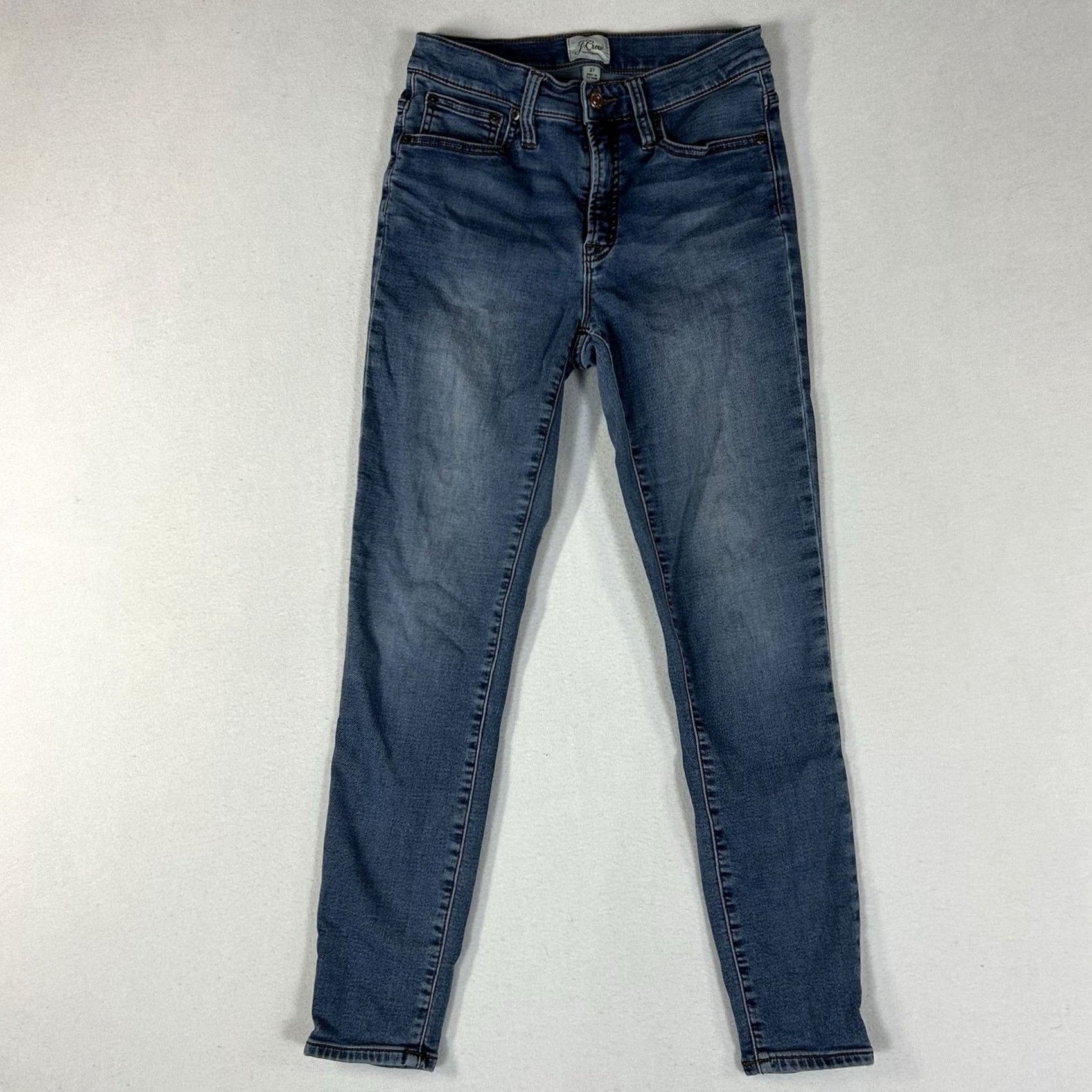 J.Crew J. Crew Skinny Jeans Women's 27 Mid Rise Stretch Blue Denim Medium Wash Casual Slim Fit 5-Pocket Design Womens Size 27" / US 4 / IT 40 - 2 Thumbnail