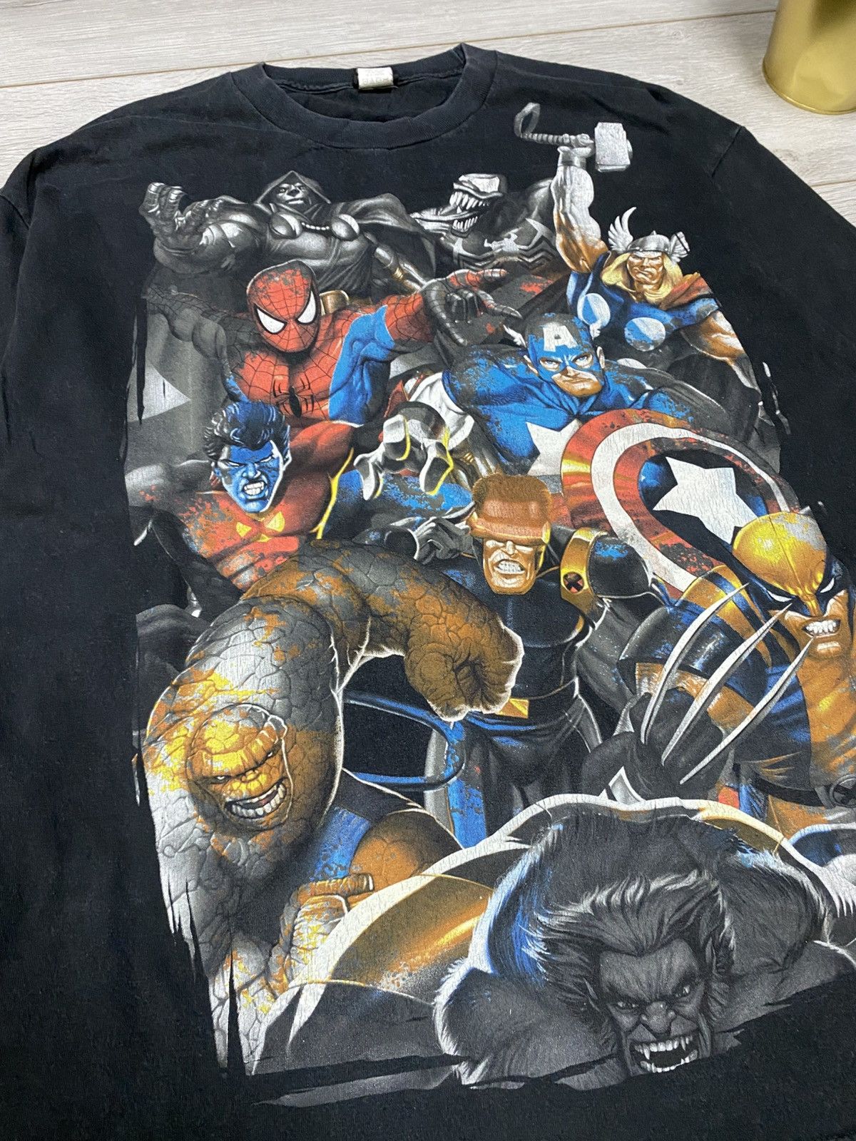 Marvel Comics Marvel vintage over print big logo long sleeve US Size US XL / EU 56 / 4 - 2 Thumbnail