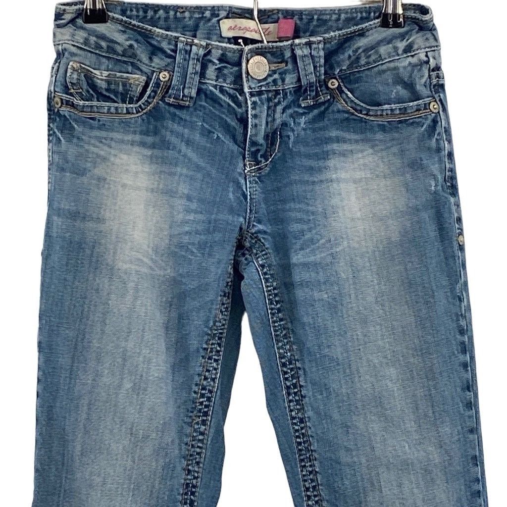 Aeropostale Aeropostale Denim Low Rise Hailey Skinny Flare Jeans SZ 1/2 Size 25" / US 0 / IT 36 - 3 Thumbnail