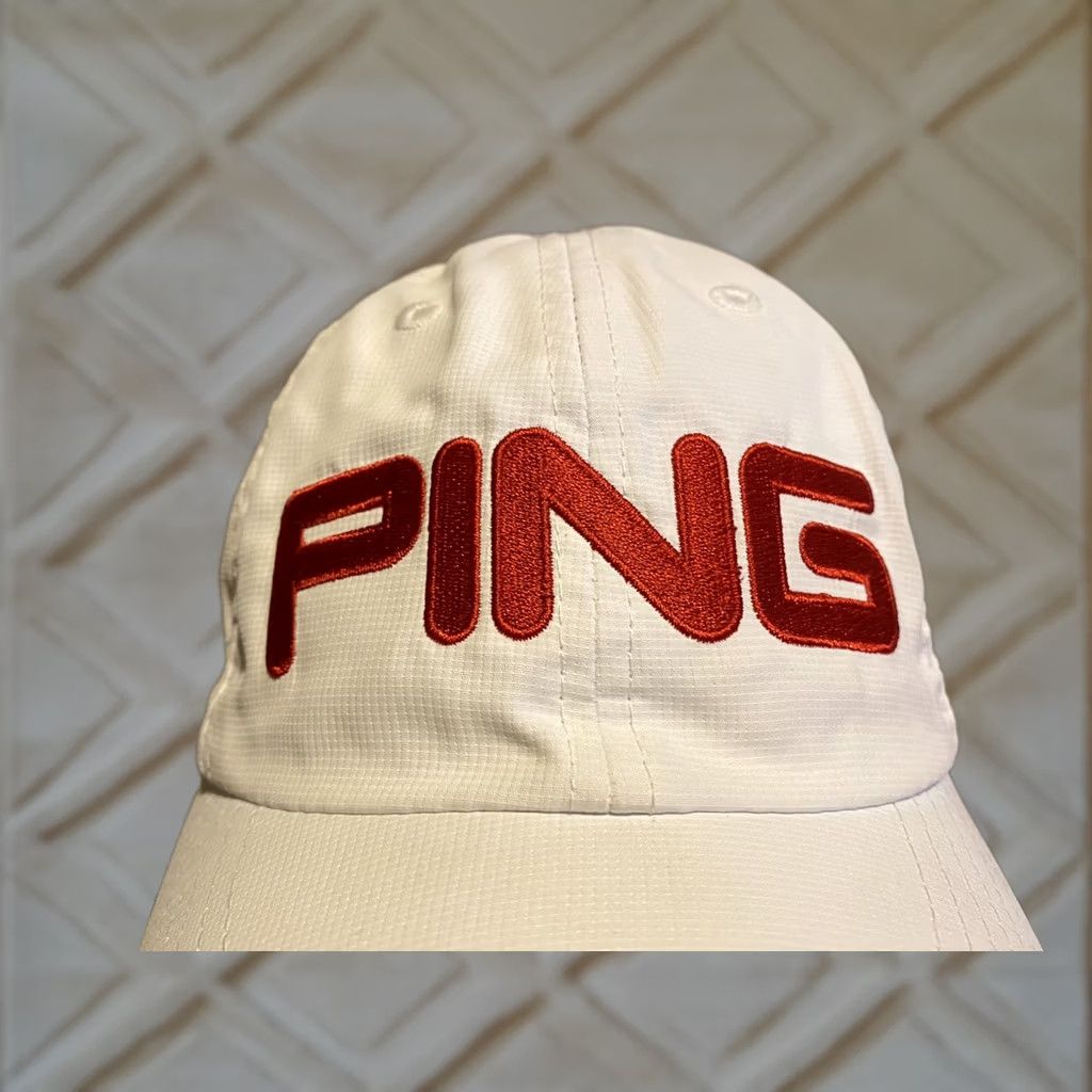 Logo 7 Ping i25 G25 Logo Red White Golf Adjustable Strap Back Hat Ball Cap Mens Adjustable Multicolor Baseball Cap Logo Size ONE SIZE - 1 Thumbnail