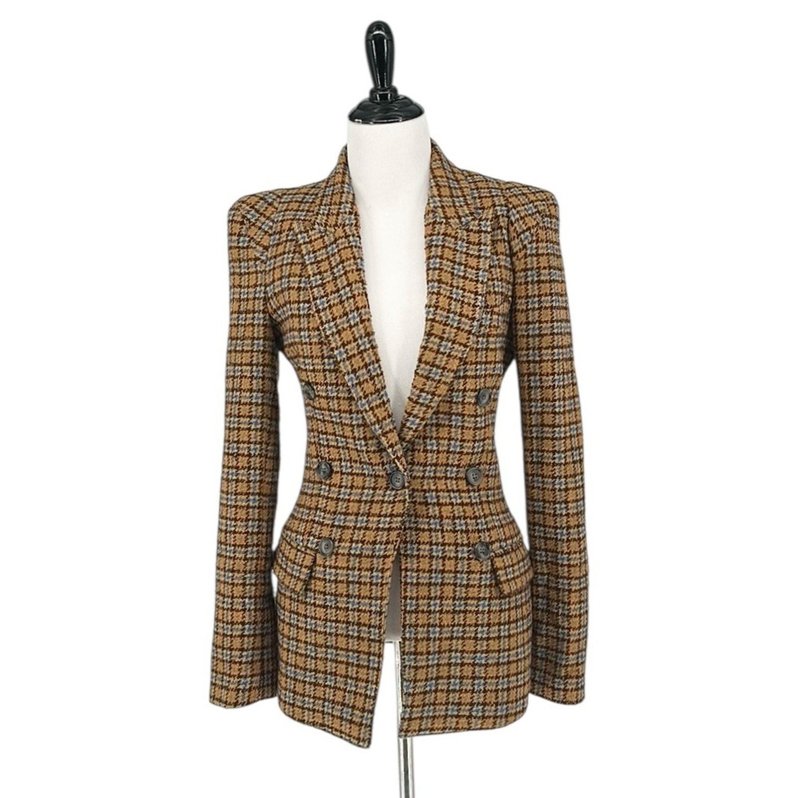 SMYTHE Smythe Plaid Blazer Not A Pagoda Tweed Plaid Jacket Size 0 Size XS / US 0-2 / IT 36-38 - 3 Thumbnail