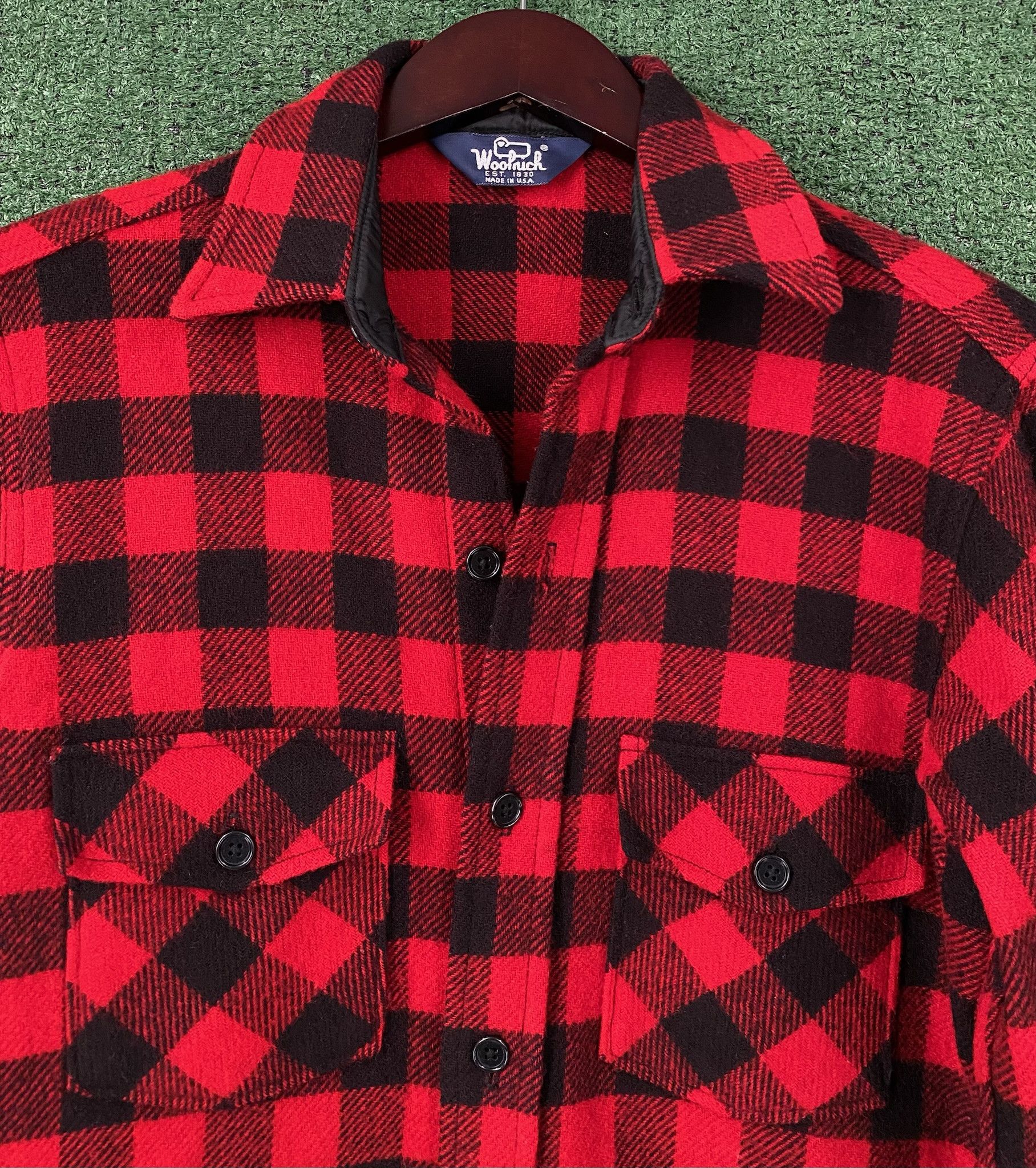 Woolrich Woolen Mills 80’s Woolrich 100% Wool Red Buffalo Plaid Flannel Small Size US S / EU 44-46 / 1 - 1 Thumbnail