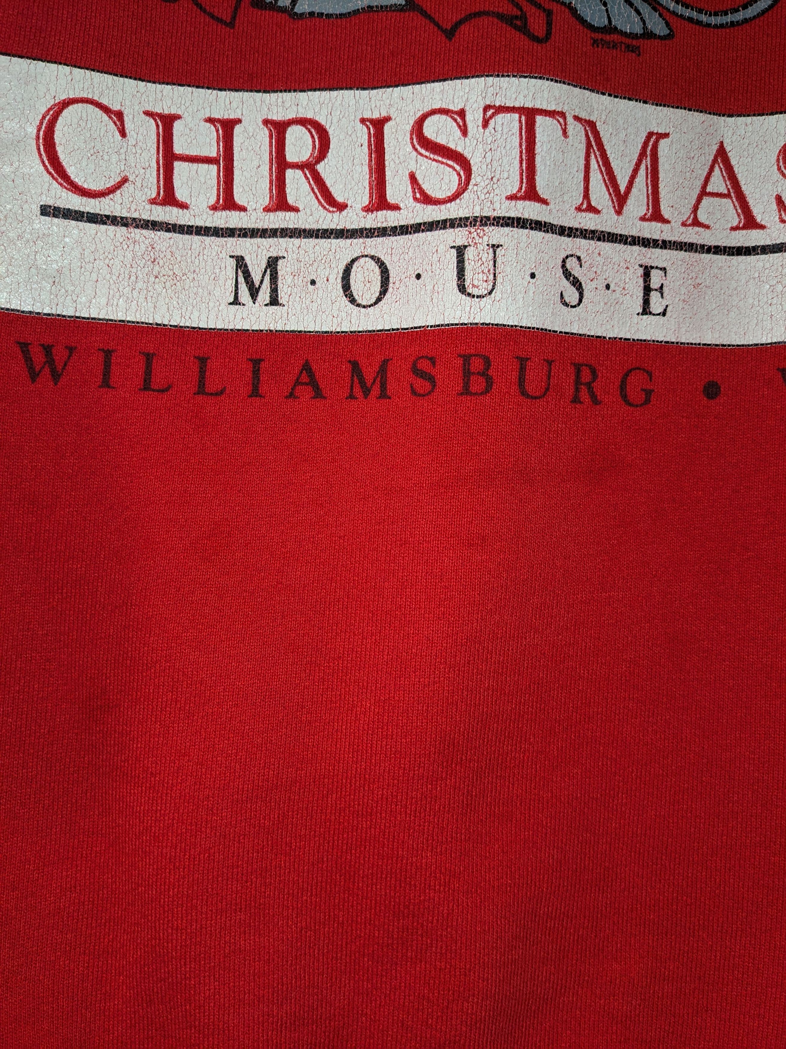 Fruit Of The Loom × Vintage Vintage 90s Christmas Mouse Virginia Holiday Sweatshirt Size US XL / EU 56 / 4 - 4 Thumbnail