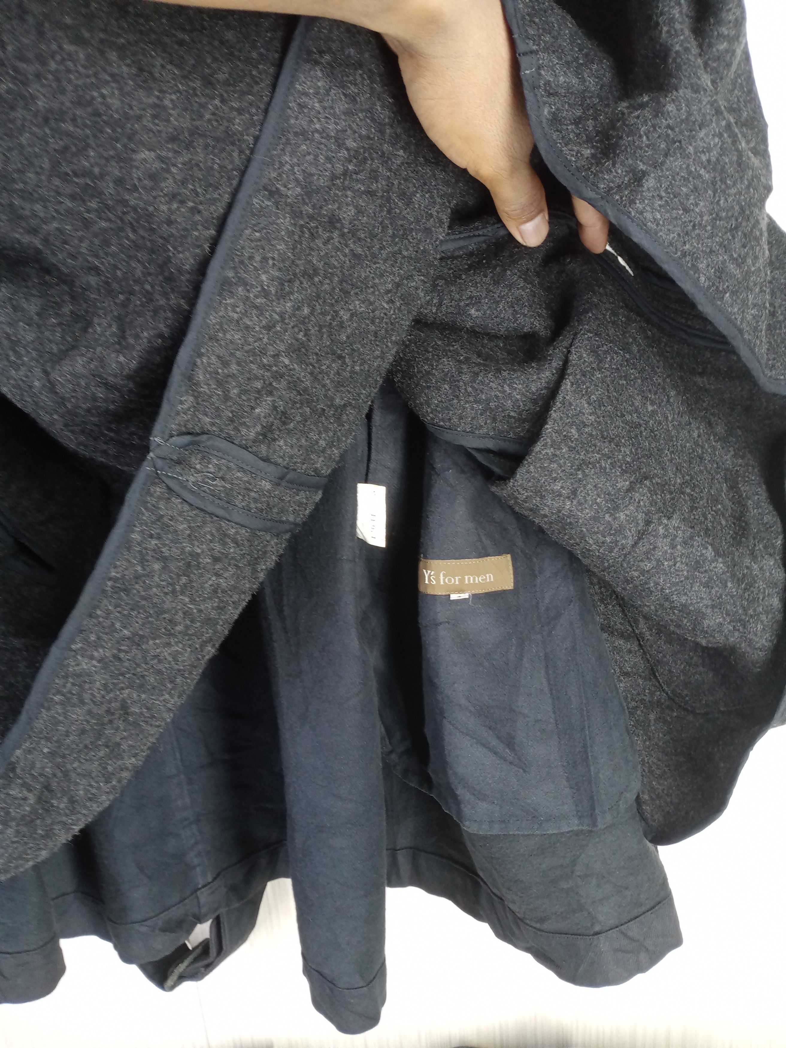 Yohji Yamamoto Yohji Yamamoto Y's For Men Belted Laine Wool Coat Jacket Size US XL / EU 56 / 4 - 11 Thumbnail