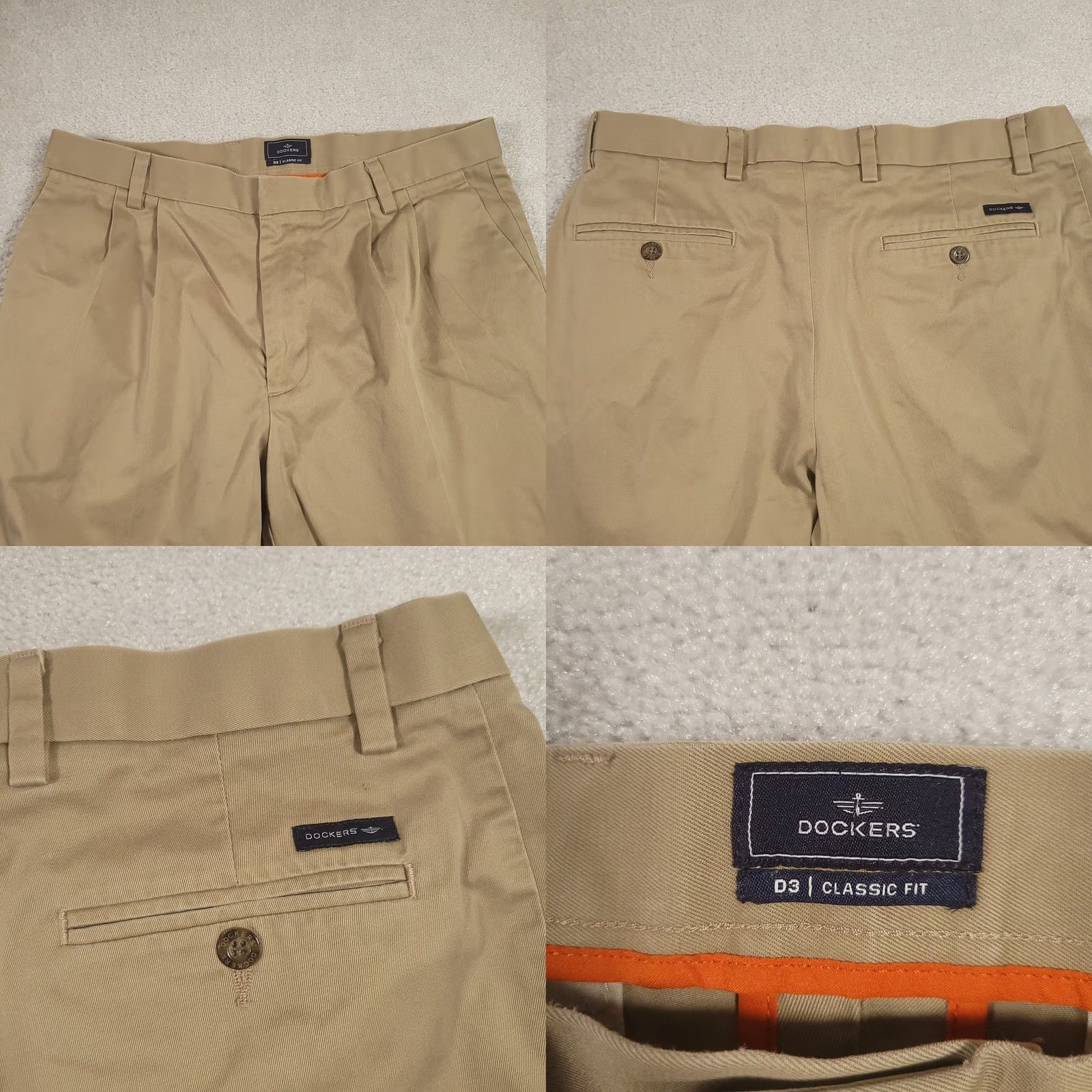 Dockers DOCKERS Pants Mens 34x30 Khaki D3 Classic Fit Straight Leg Chino Pants Size US 34 / EU 50 - 8 Thumbnail