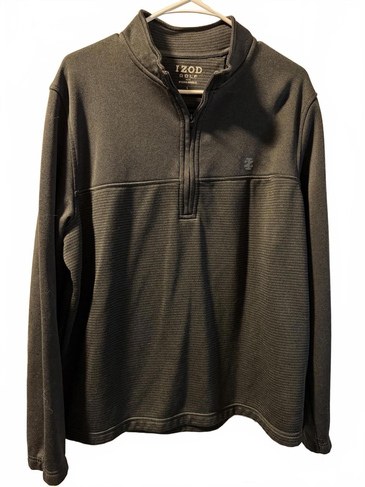 Izod Izod Golf Hydrashield Black Long Sleeve 1/4 Zip Pullover - L Size US L / EU 52-54 / 3 - 4 Thumbnail