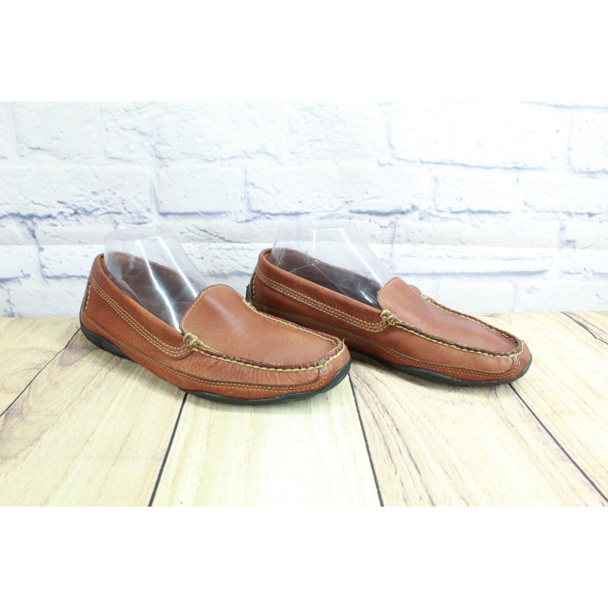 L.L. Bean × Leather LL Bean Men's Slip On Moccasin Toe Loafers Shoes Size US 7.5 / EU 40-41 - 3 Thumbnail