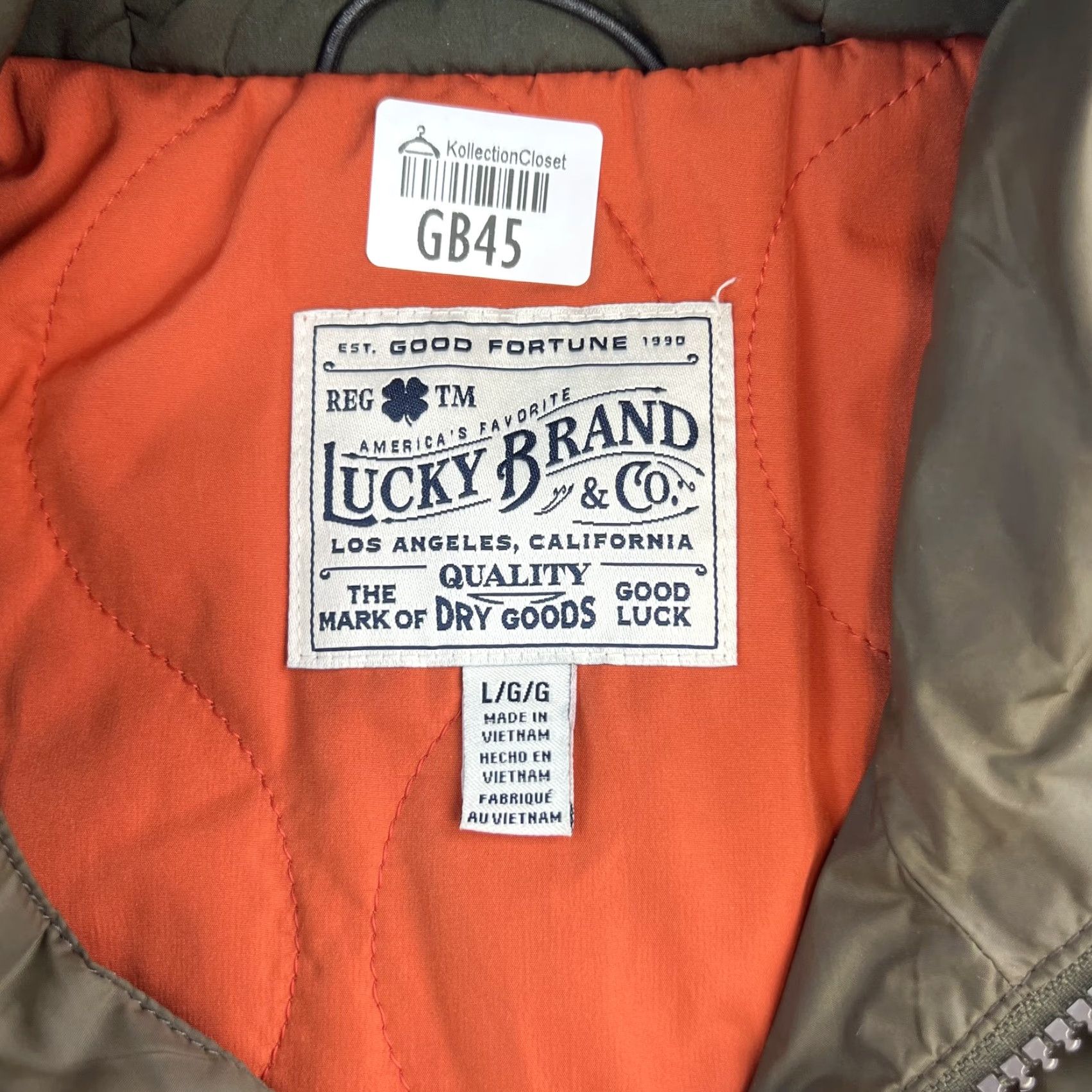 Lucky Brand Lucky Brand Jacket Mens L Green Hooded Full Zip Windbreaker Lightweight Coat Size US L / EU 52-54 / 3 - 5 Thumbnail