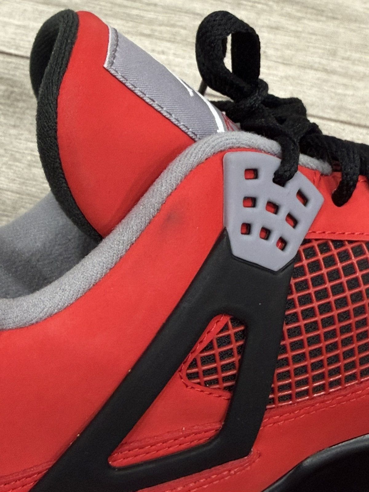 Jordan Brand 2013 Air Jordan 4 Toro Bravo Fire Red White Black Grey 12 Size US 12 / EU 45 - 7 Thumbnail