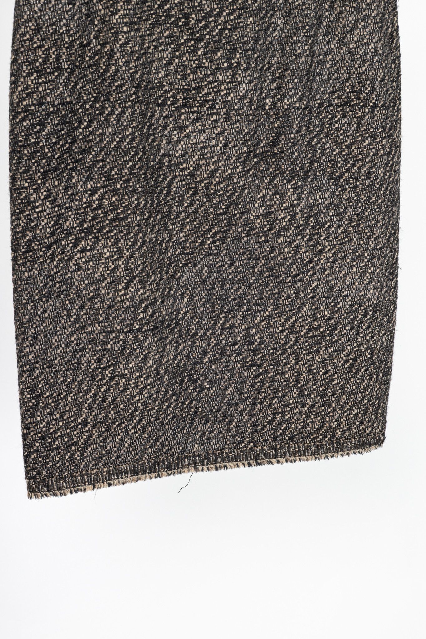 Oscar De La Renta Oscar de la Renta AW07 Runway Brown Wool-Tweed Fringe Skirt Size 30" / US 8 / IT 44 - 5 Thumbnail