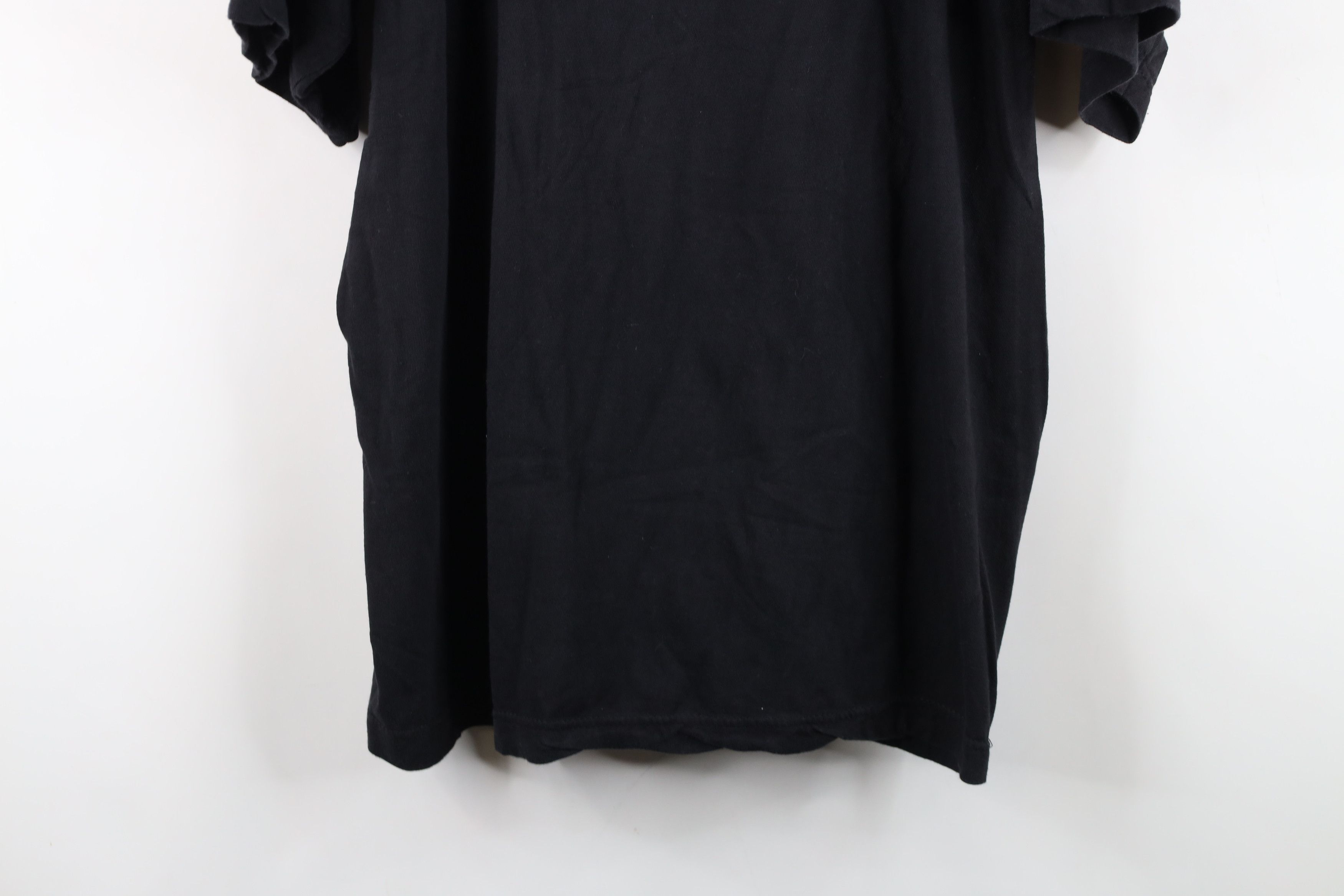 Vintage Vintage 90s Y2K Streetwear Faded Blank Cotton T-Shirt Black Size US L / EU 52-54 / 3 - 3 Thumbnail