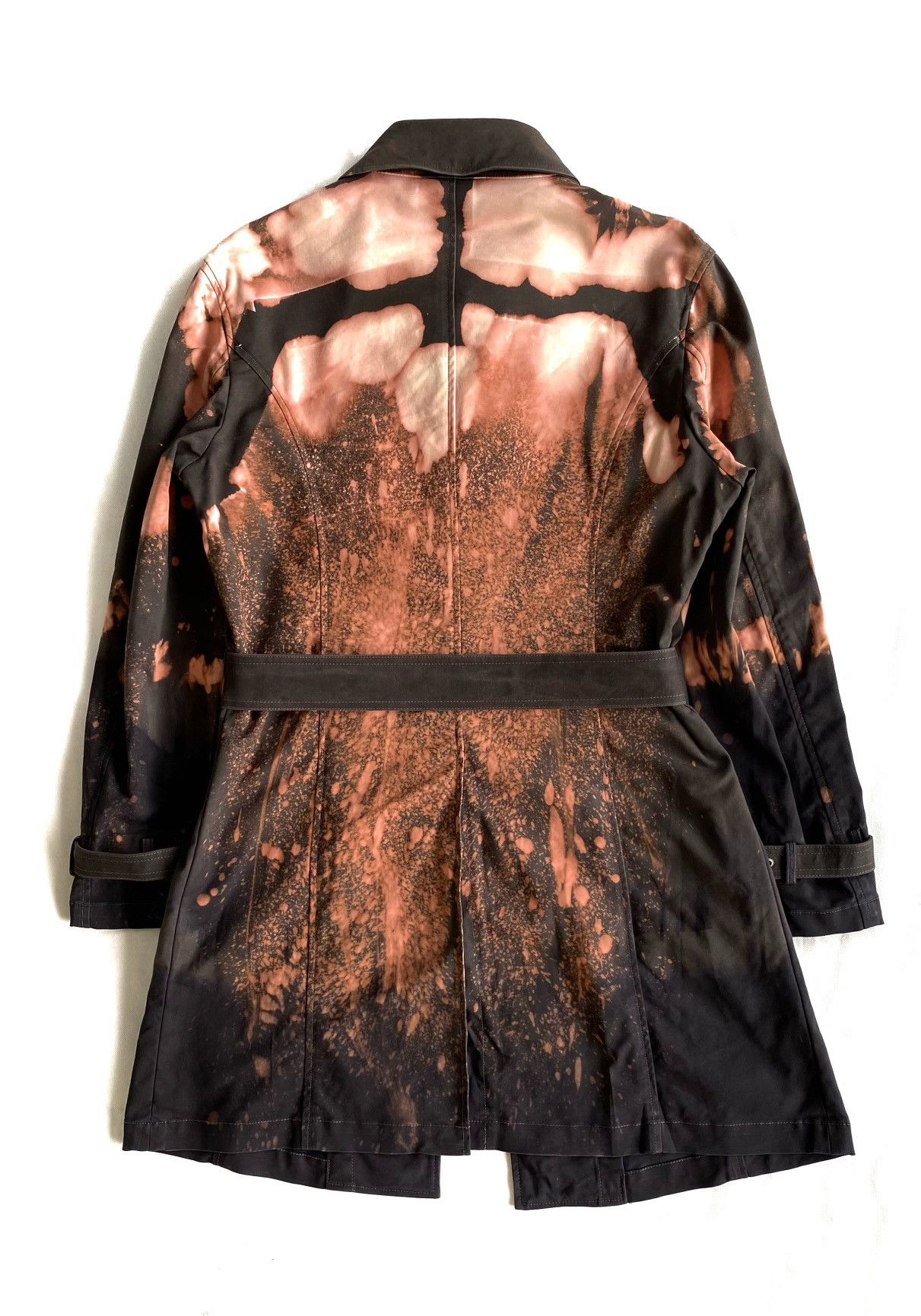 Japanese Brand Tornado Mart Bleach Wash Belted Trench Coat Size US M / EU 48-50 / 2 - 12 Thumbnail