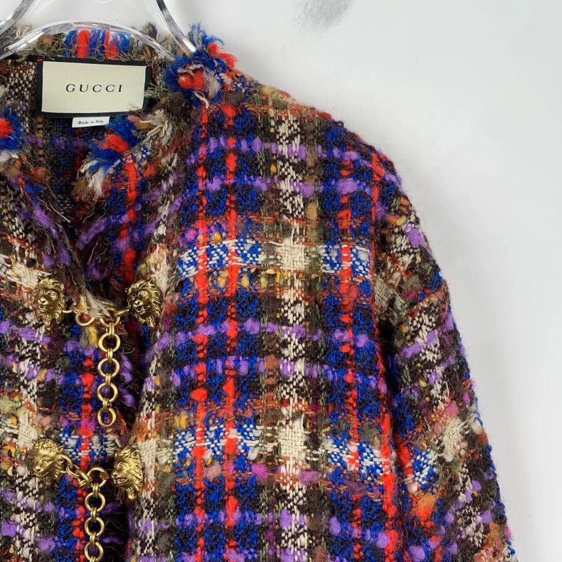 Gucci Gucci Size 36Purple wool tweed wool jacket size 36 2502- Size XS / US 0-2 / IT 36-38 - 3 Thumbnail