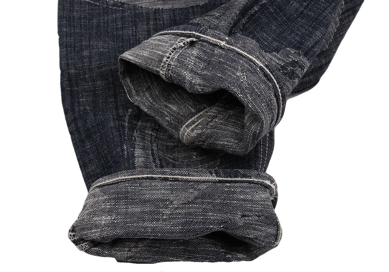 Issey Miyake Cotton Graphic Jacquard Denim Pants in Indigo Off Size US 34 / EU 50 - 11 Thumbnail
