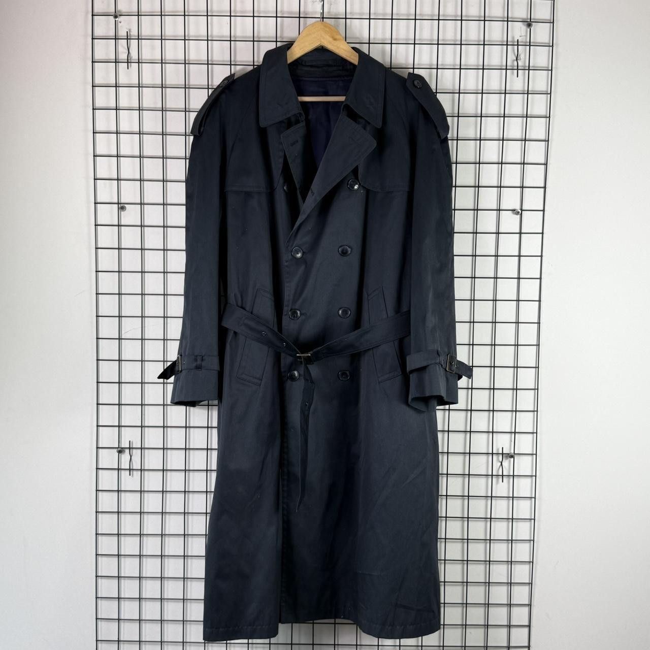 Vintage Trench Coat Navy Vintage With Wool Lining Retro Size US L / EU 52-54 / 3 - 1 Thumbnail