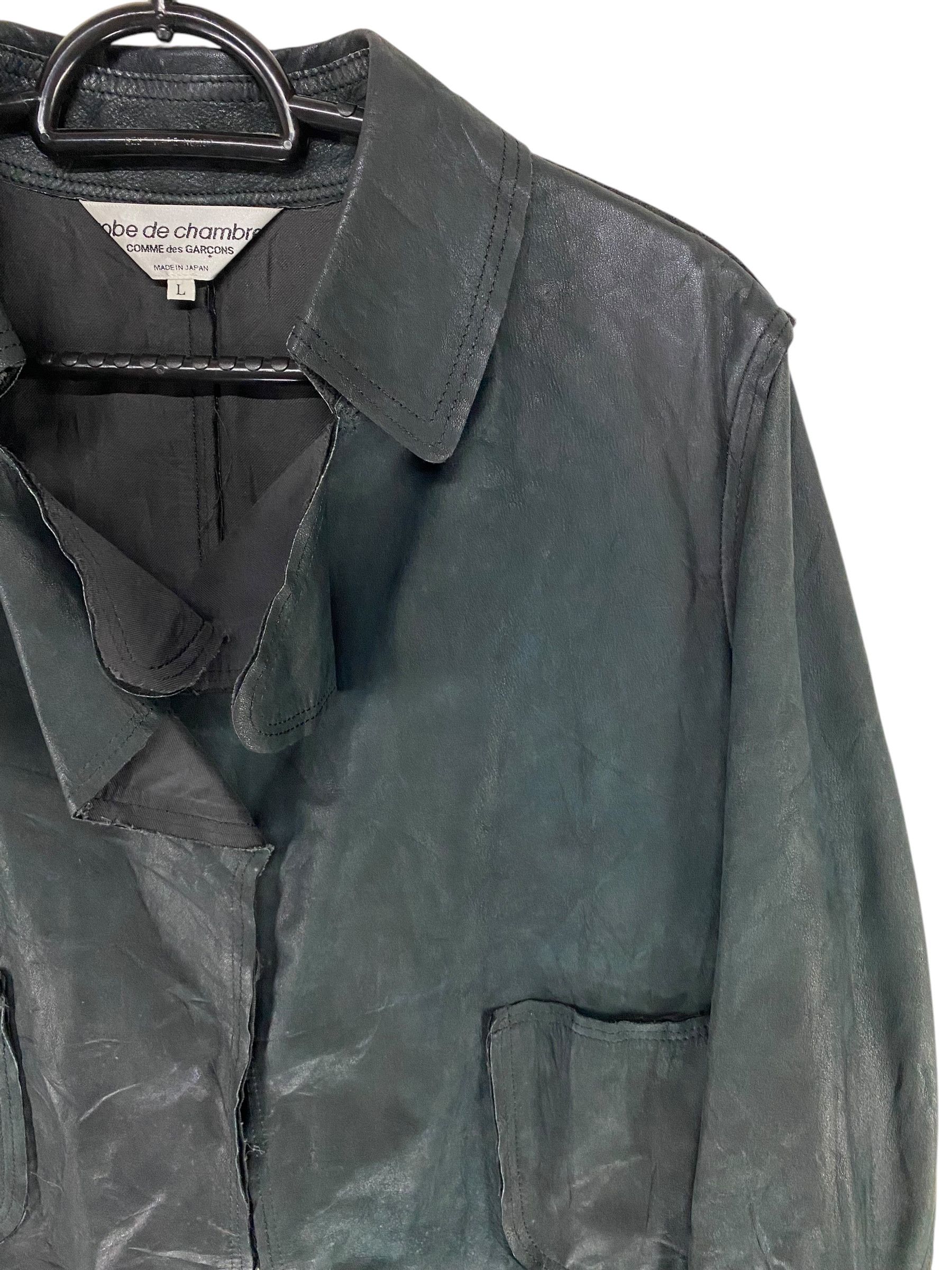 Comme des Garcons SS02 comme des garcons cowhide leather wrap jacket Size L / US 10 / IT 46 - 6 Thumbnail