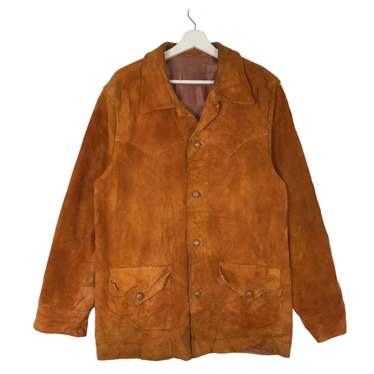 💥 1950s VINTAGE SUEDE LEATHER WESTERN JACKET