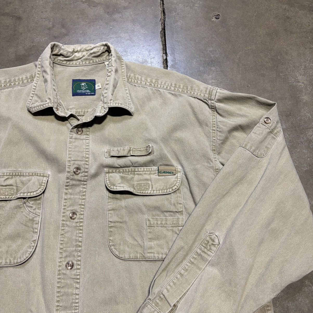 Camel Vintage Camel Cigarettes Button Up Shirt Work Utility 90s Size US XL / EU 56 / 4 - 4 Thumbnail