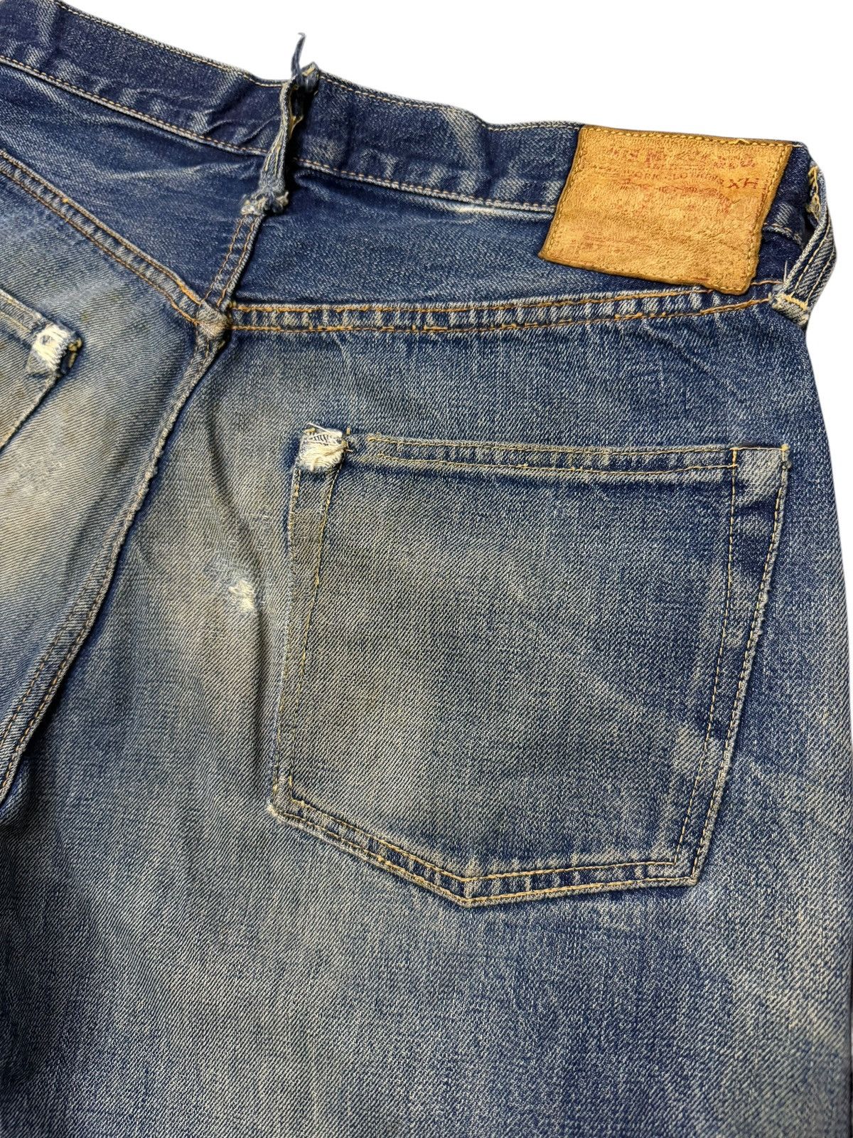 The Real McCoy's Vintage 90s Joe McCoys & Co Selvedge Denim Japan | 1940s W32 Size US 32 / EU 48 - 9 Thumbnail