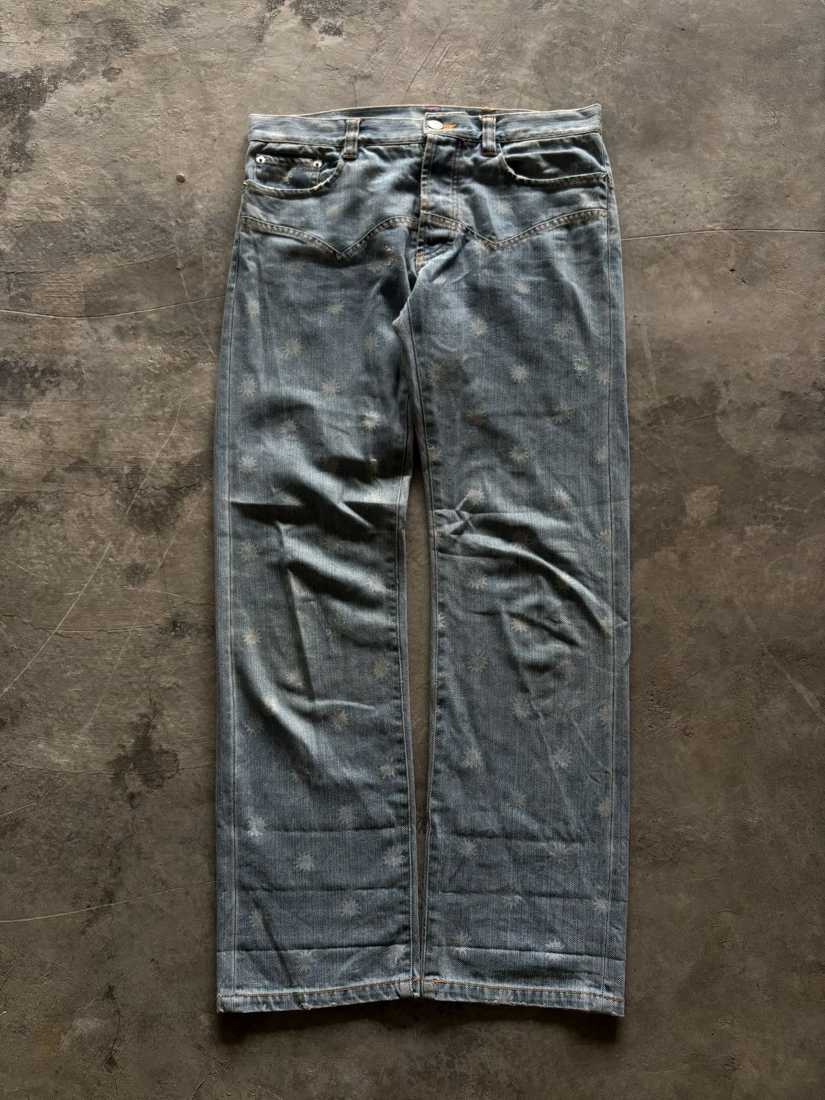 Sunao Kuwahara ISSEY MIYAKE SUNAO KUWAHARA OVERPRINT BUCKLE BACK WESTERN Size 31" - 1 Thumbnail