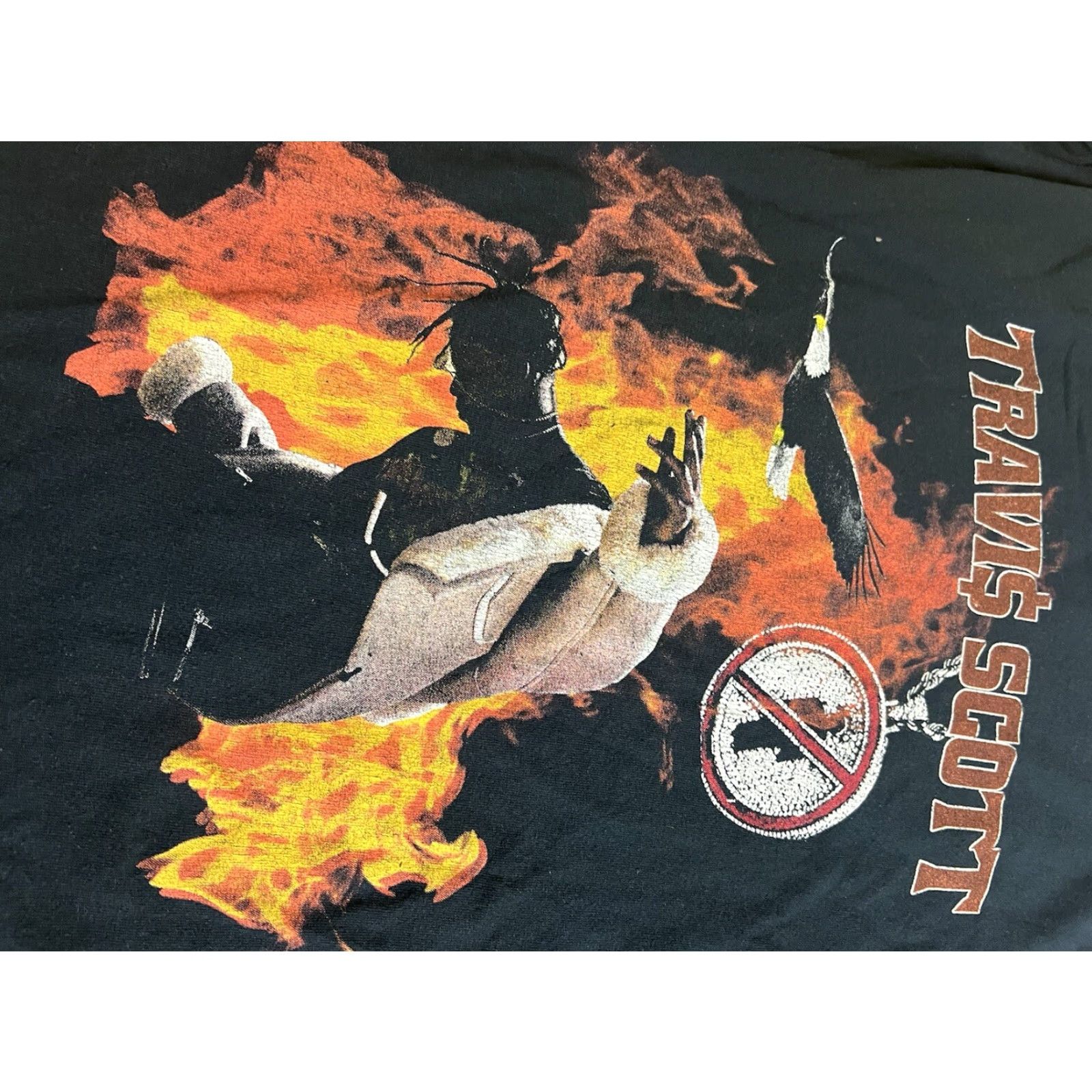 Gildan Mens Travis Scott Flame Modern Tee Shirt Black Short Sleeve Rap Graphic T-Shirt Crew Neck L Black Hip Hop Mens Size US L / EU 52-54 / 3 - 4 Thumbnail