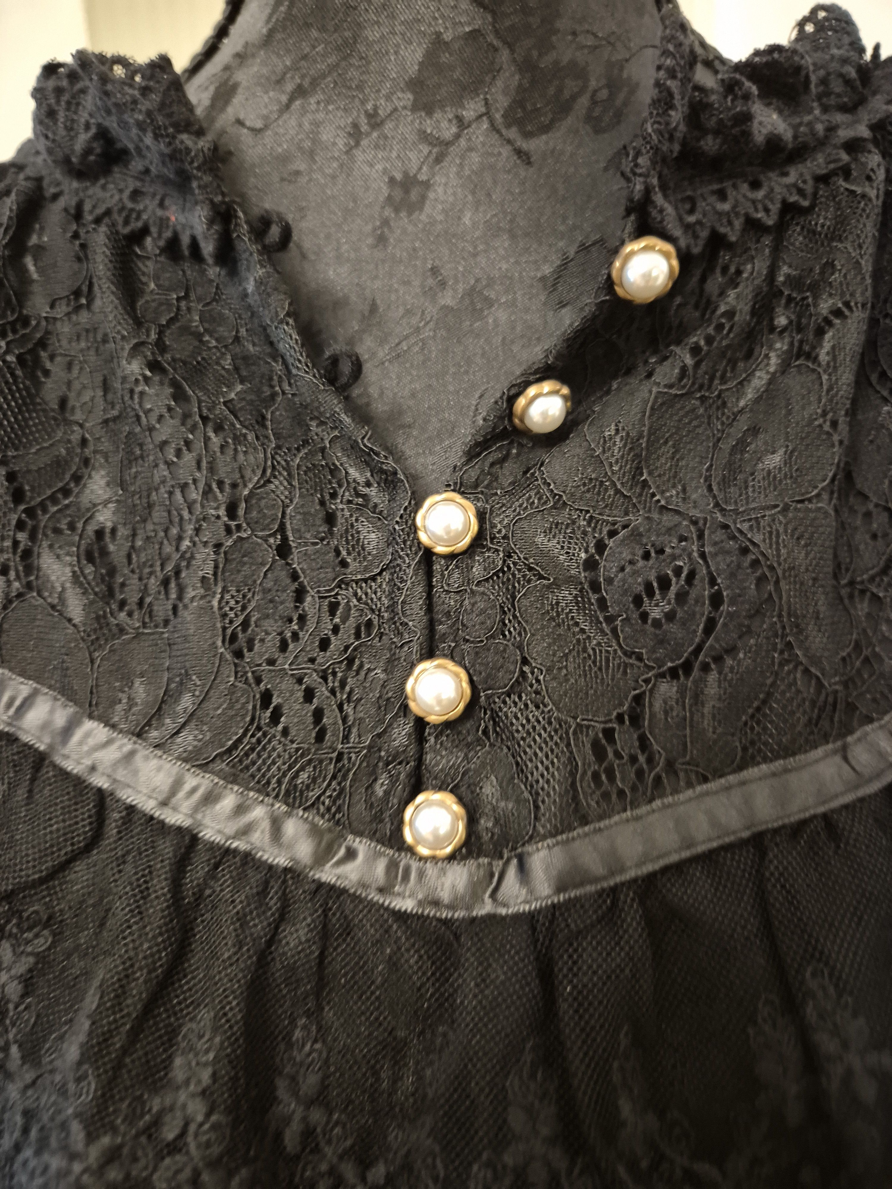 Other RARE unique axes femme blouse shirt fairy grunge spitze Size S / US 4 / IT 40 - 4 Thumbnail