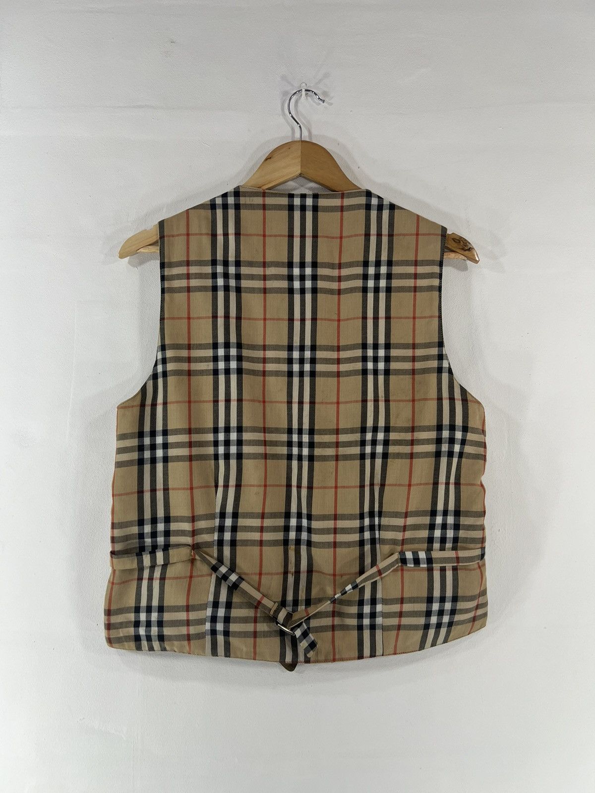 Burberry Vintage Burberry Nova Check Vest Mix Leather In Front Size US M / EU 48-50 / 2 - 2 Thumbnail