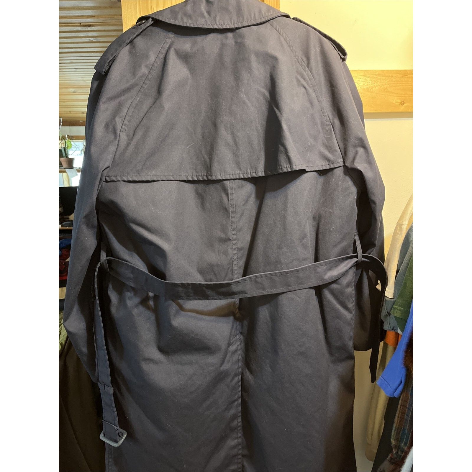 Other US Military Vintage Men’s 42R Navy 8 Button LS Trenchcoat Size US XXL / EU 58 / 5 - 9 Thumbnail
