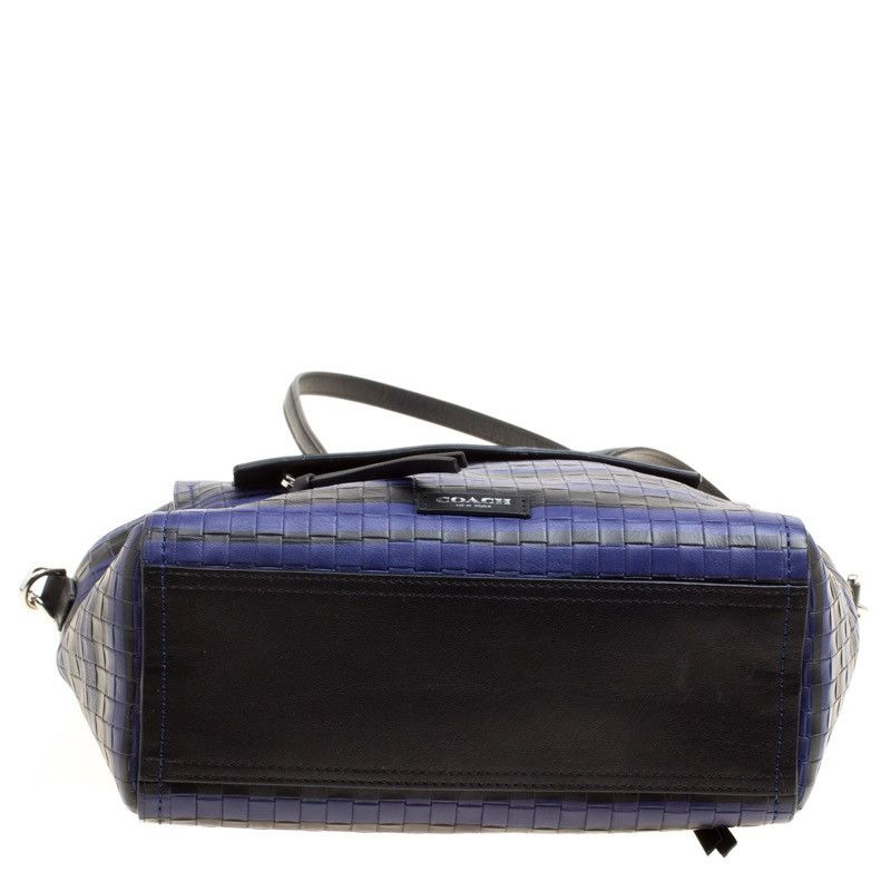 Coach Coach Black/Purple Woven Embossed Leather Top Handle Bag Size ONE SIZE - 3 Thumbnail