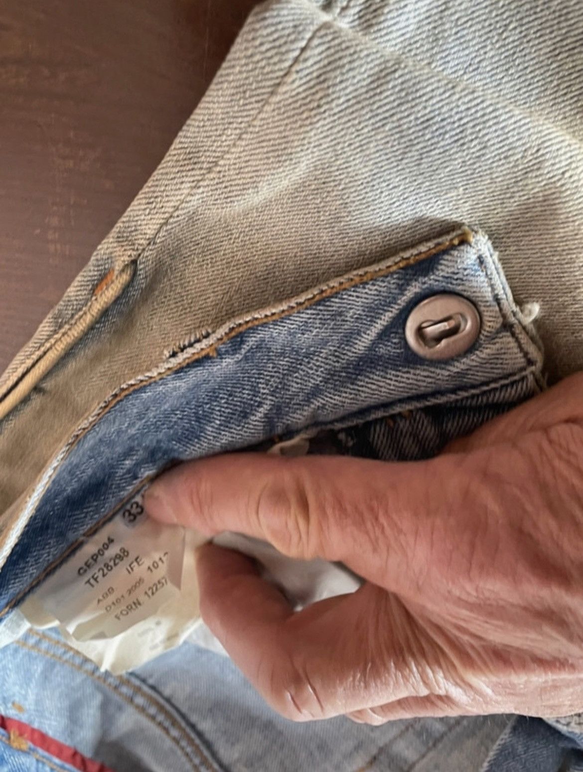 Prada Prada 2005 Mainline Vintage Overdyed Work Denim Jeans Rare Size US 34 / EU 50 - 4 Thumbnail