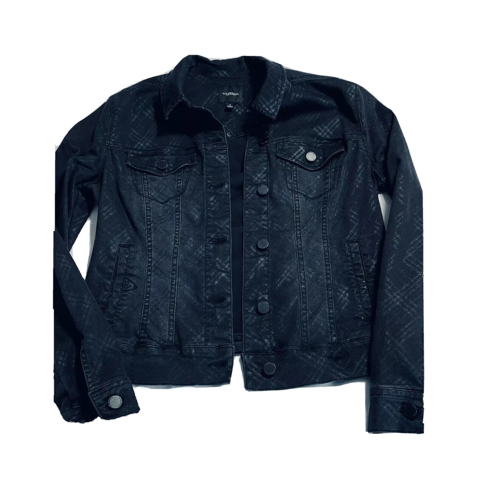 Other Liverpool Black Monochromatic Shiny Check Light Stretch Deni Size S / US 4 / IT 40 - 1 Thumbnail