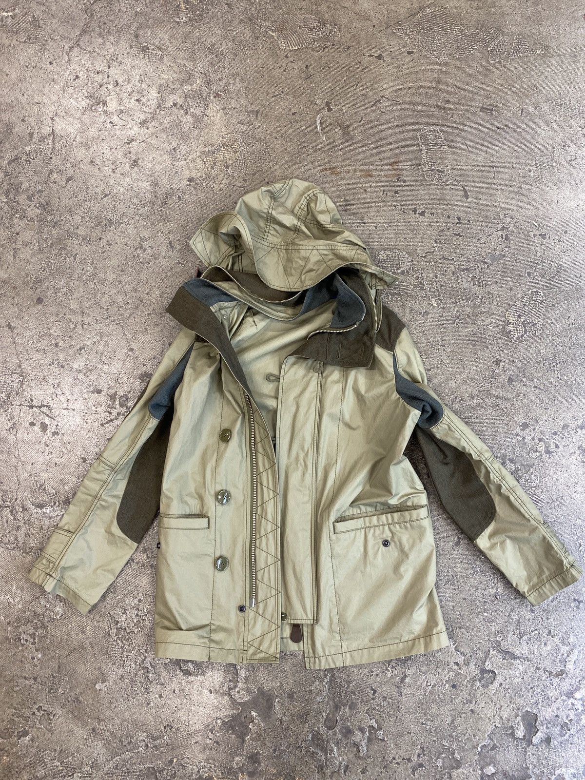 Comme des Garcons × Junya Watanabe Junya watanabe CDG hooded jacket M olive wool patch Size US M / EU 48-50 / 2 - 1 Thumbnail
