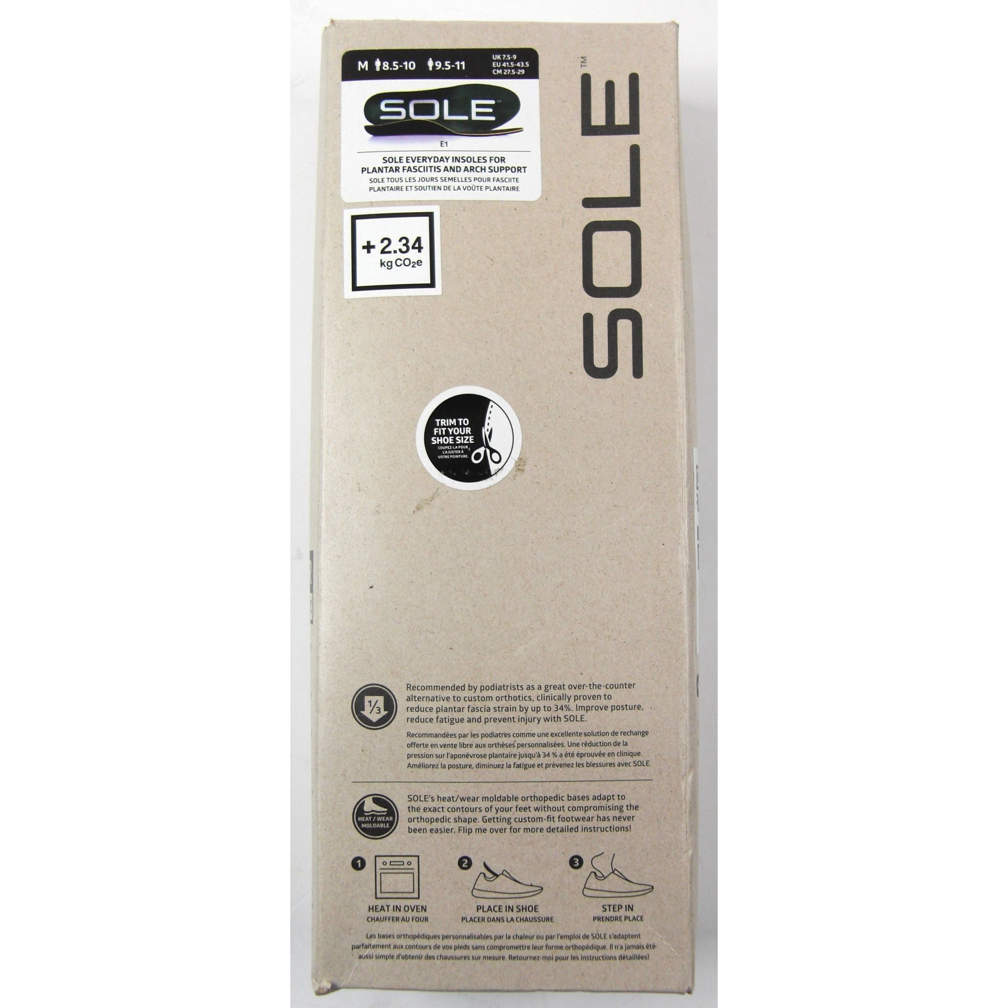Other SOLE Everyday Shoe Insoles Orthotic Arch Support Inserts Rel Size US 10 / EU 43 - 4 Thumbnail