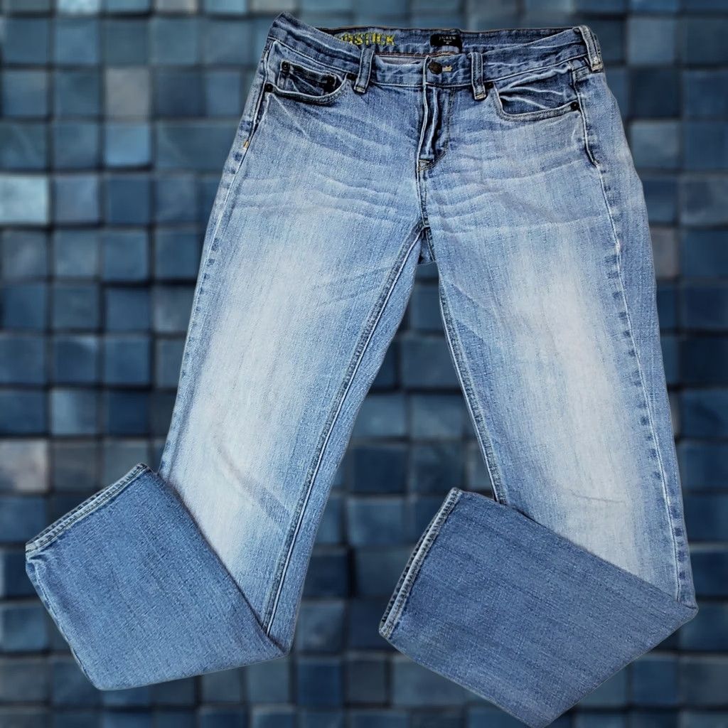 J.Crew J.CREW Toothpick Jeans 30x30 Blue Stretch Denim 2x Light & Dark Wash Women’s 28 Regular Waist 30 Inseam Belt Loops 5-Pocket Vintage: No Size 30" / US 8 / IT 44 - 1 Thumbnail
