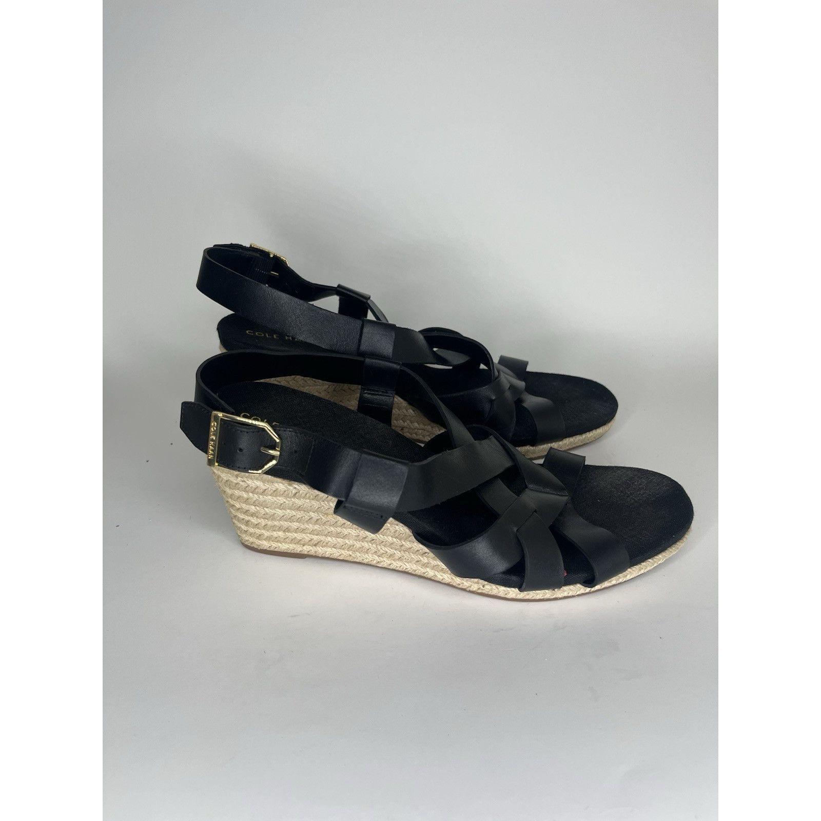 Cole Haan Cole Haan Black Leather Espadrille Wedge Strappy Sandals Wom Size US 9 / IT 39 - 13 Thumbnail