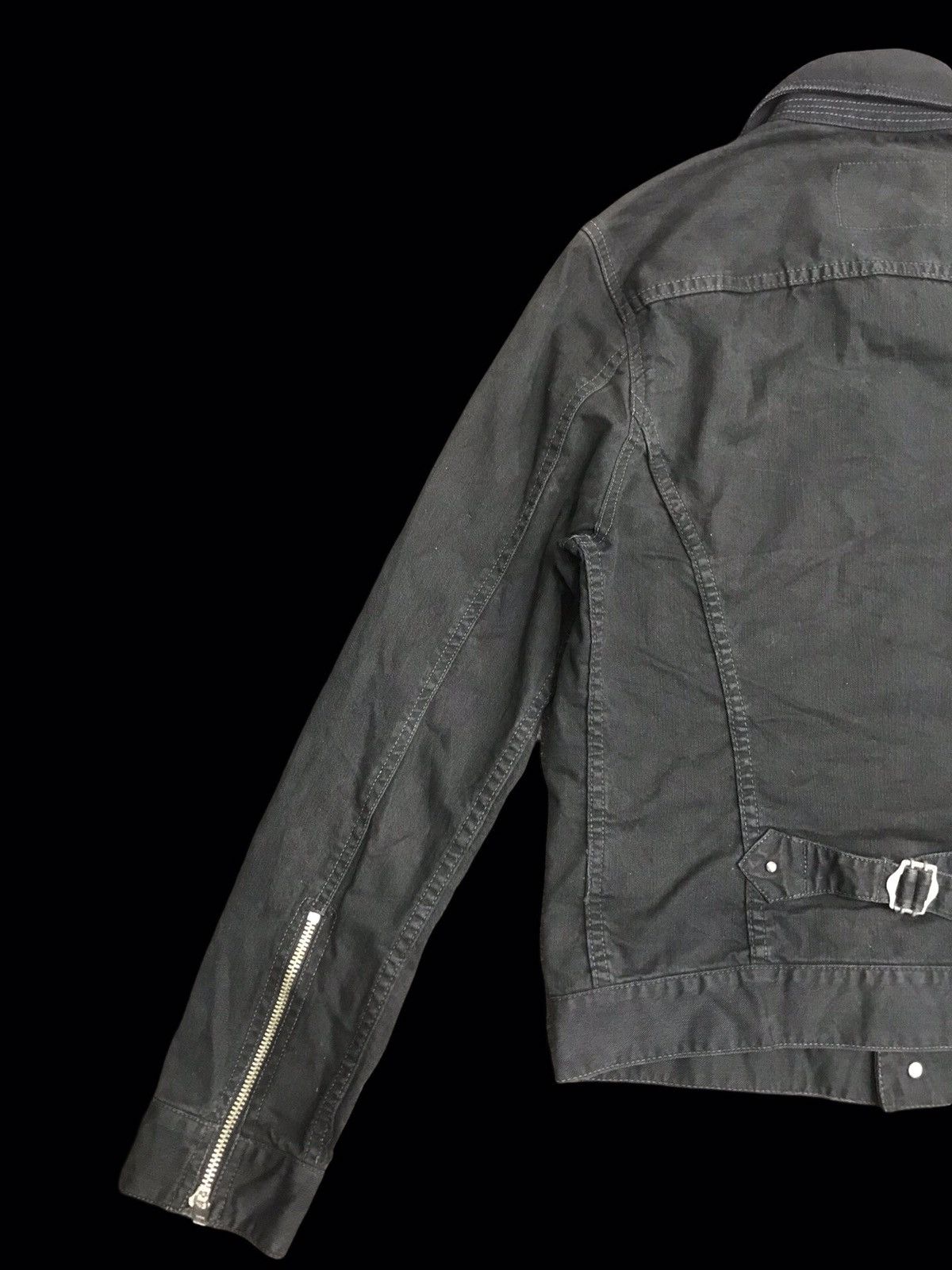 Japanese Brand 💥BIKER💥UNISEX NANO UNIVERSE JAPAN TRUCKER BIKER DENIM F220 Size US XS / EU 42 / 0 - 9 Thumbnail