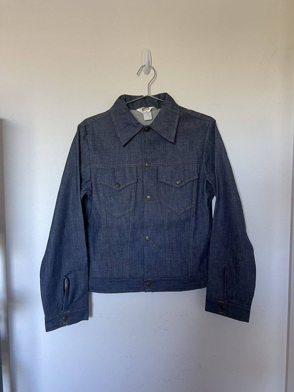 image of Vintage 60S Montgomery Ward Denim Jacket in Blue, Men's (Size Small)