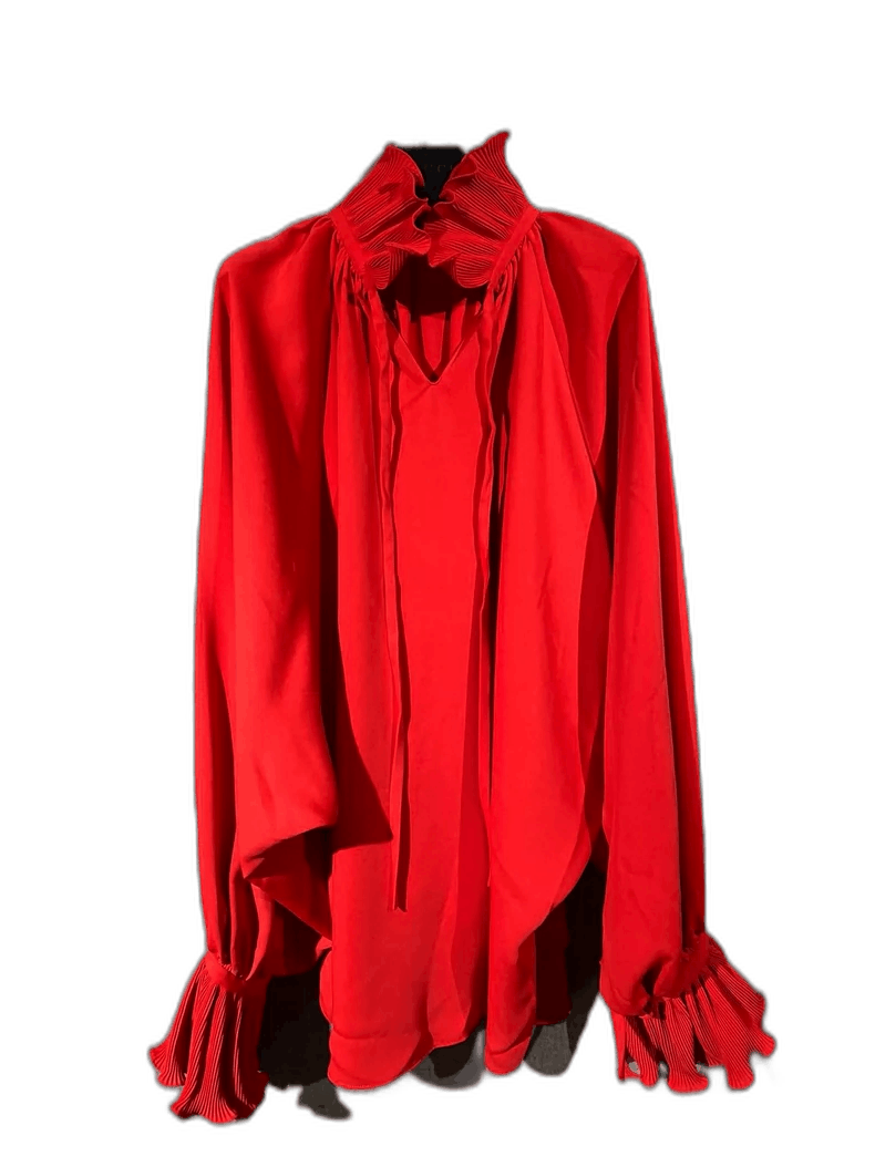 Red Balenciaga Women's Top with Unique Design-2505