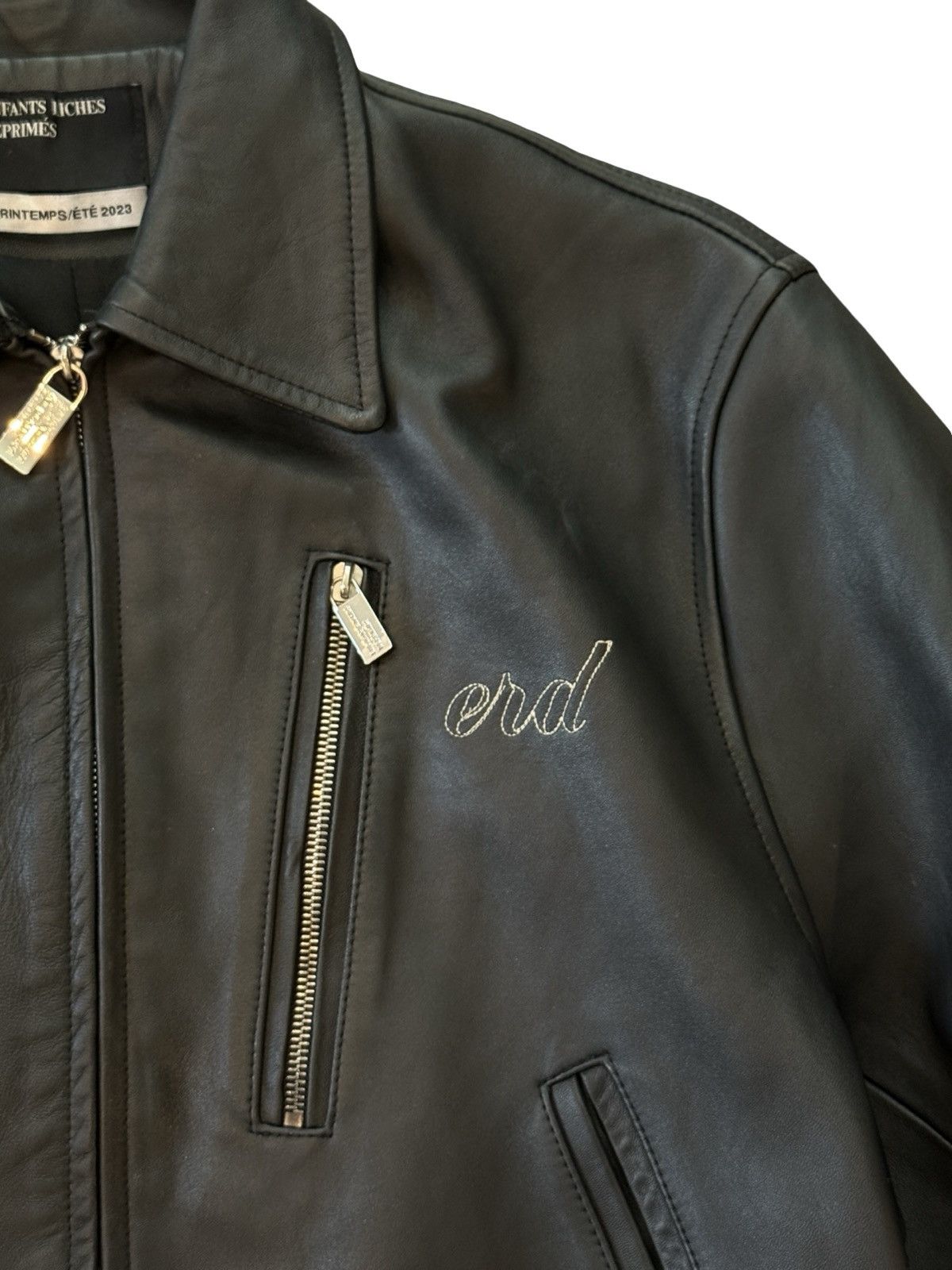 Enfants Riches Deprimes ERD embroidered girl fingering herself leather jacket Size US M / EU 48-50 / 2 - 4 Thumbnail