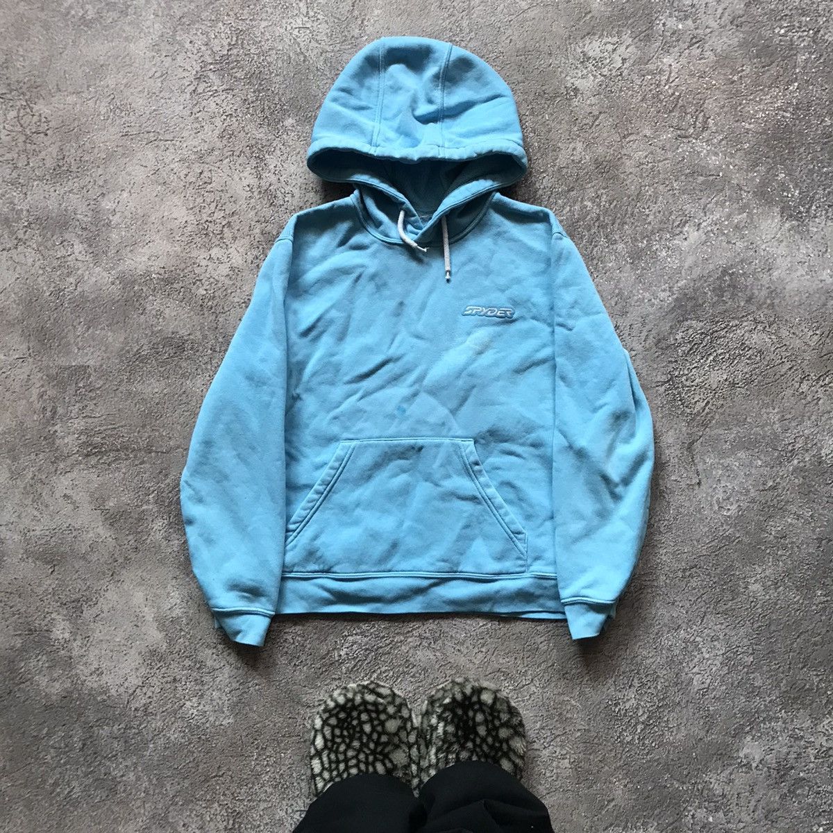 Vintage Vintage Spyder Y2K Hoodie Sun Faded Streetwear Skate Baggy S Size S / US 4 / IT 40 - 2 Thumbnail