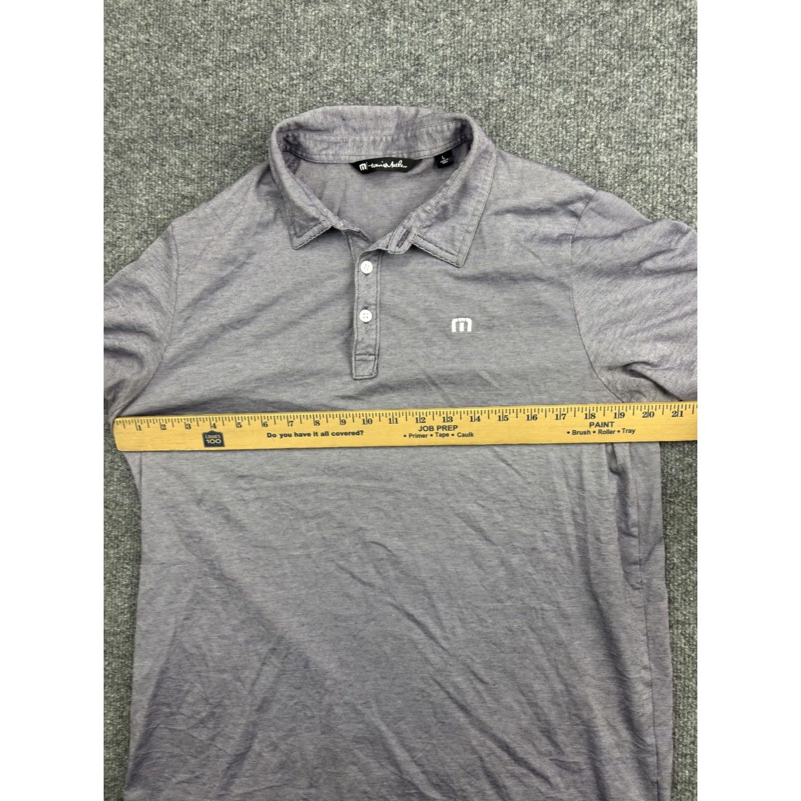 TravisMathew Travis Mathew Polo Shirt Mens Large Gray Striped Golf Performance Casual Size US L / EU 52-54 / 3 - 3 Thumbnail