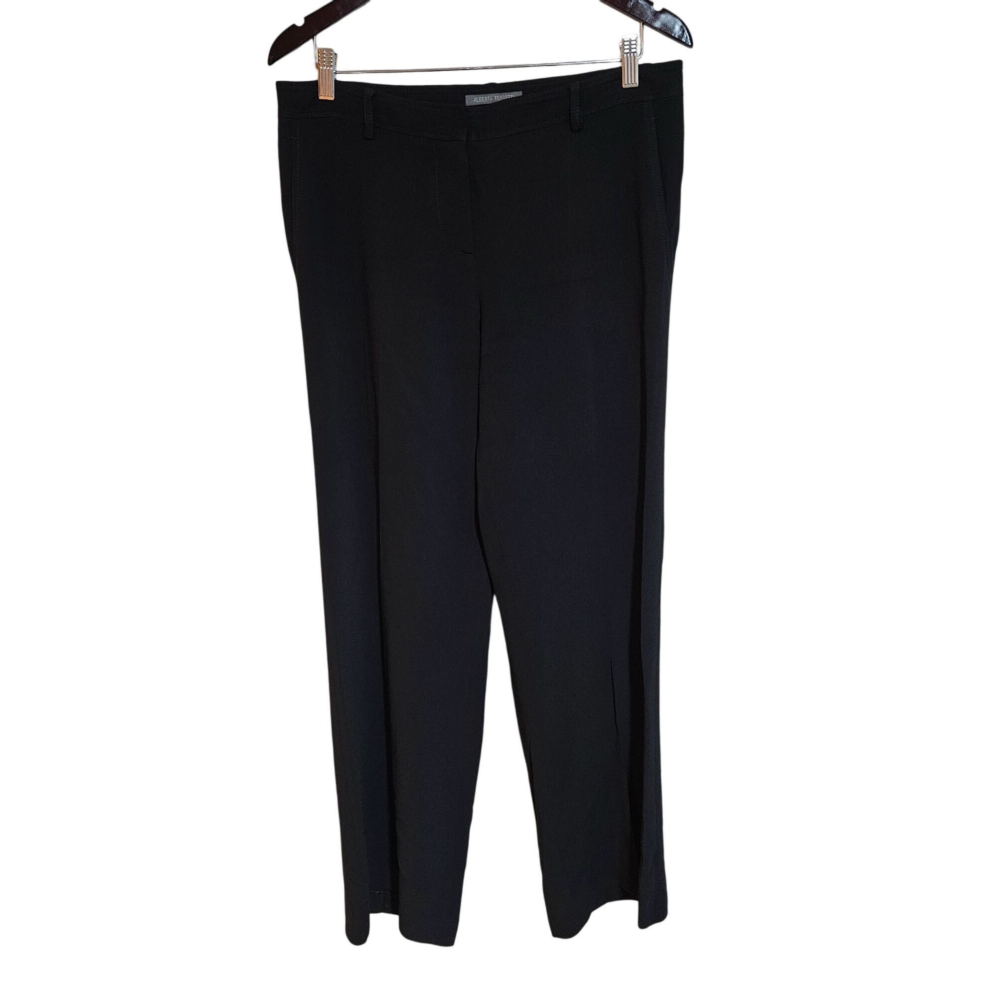 Alberta Ferretti Alberta Ferretti Black Pants Women 10 Business Court Elegant Size 32" / US 10 / IT 46 - 3 Thumbnail