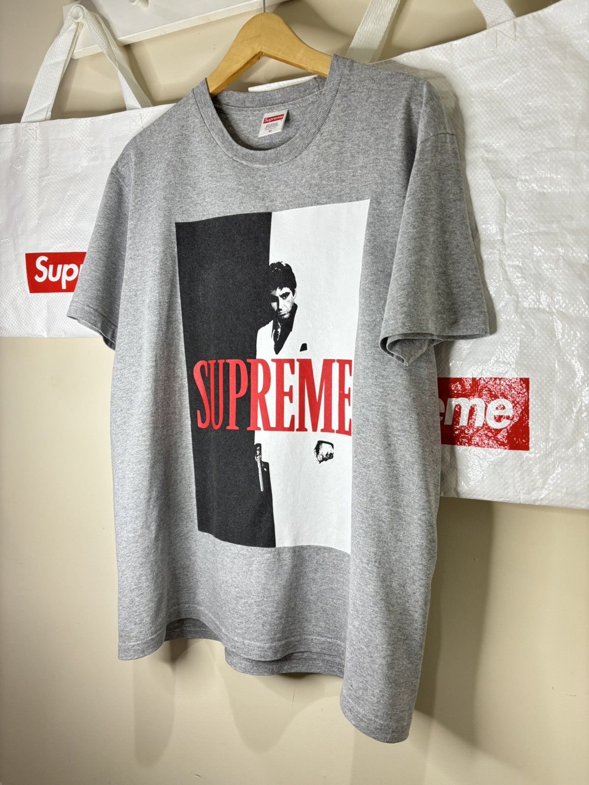トップス 17aw supreme scarface split tee Supreme Scarface Split Tee Black Men's - FW17 - US