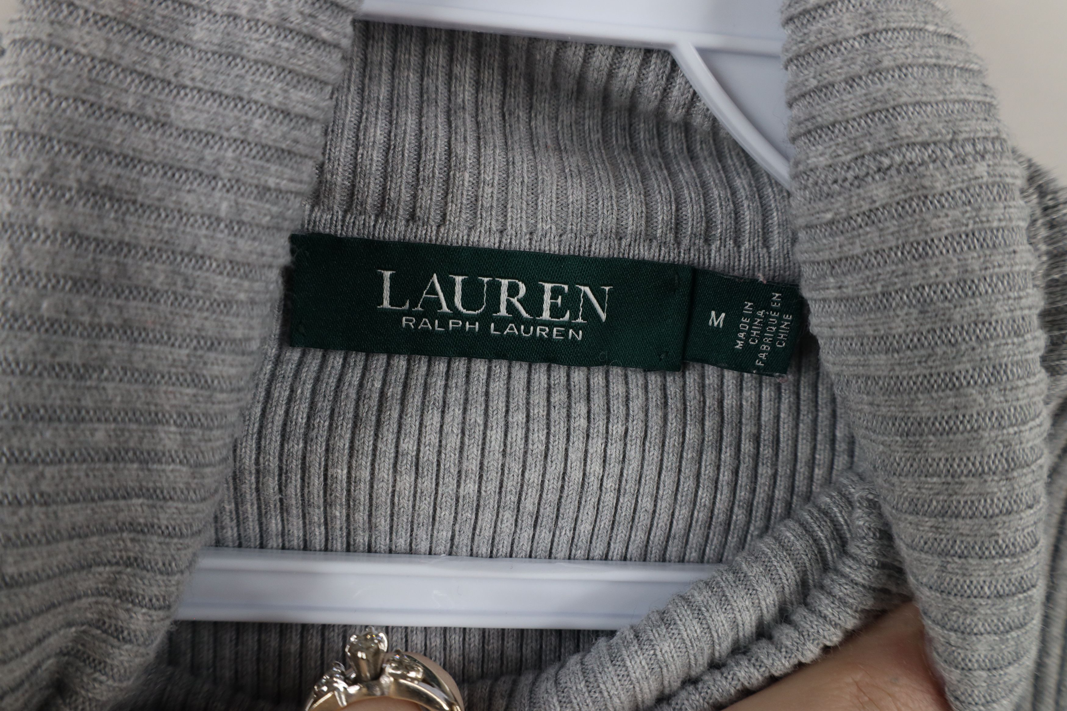 Ralph Lauren × Vintage Vintage 90s Ralph Lauren Ribbed Knit Turtleneck Sweater Size M / US 6-8 / IT 42-44 - 5 Thumbnail