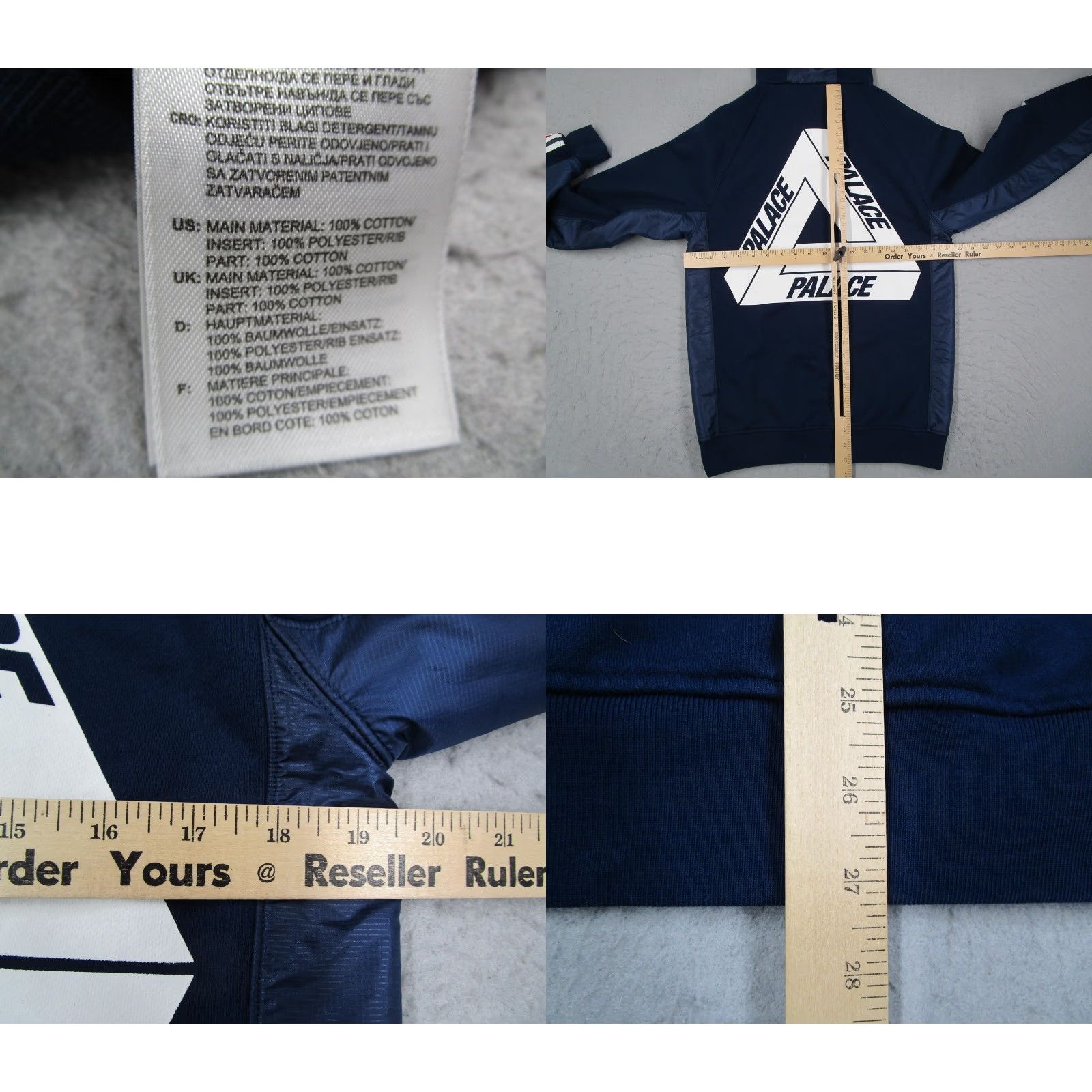 Adidas Palace Adidas Originals Hoodie Mens Small Blue Half Zip Tri-Ferg AZ6593 Size US S / EU 44-46 / 1 - 8 Thumbnail