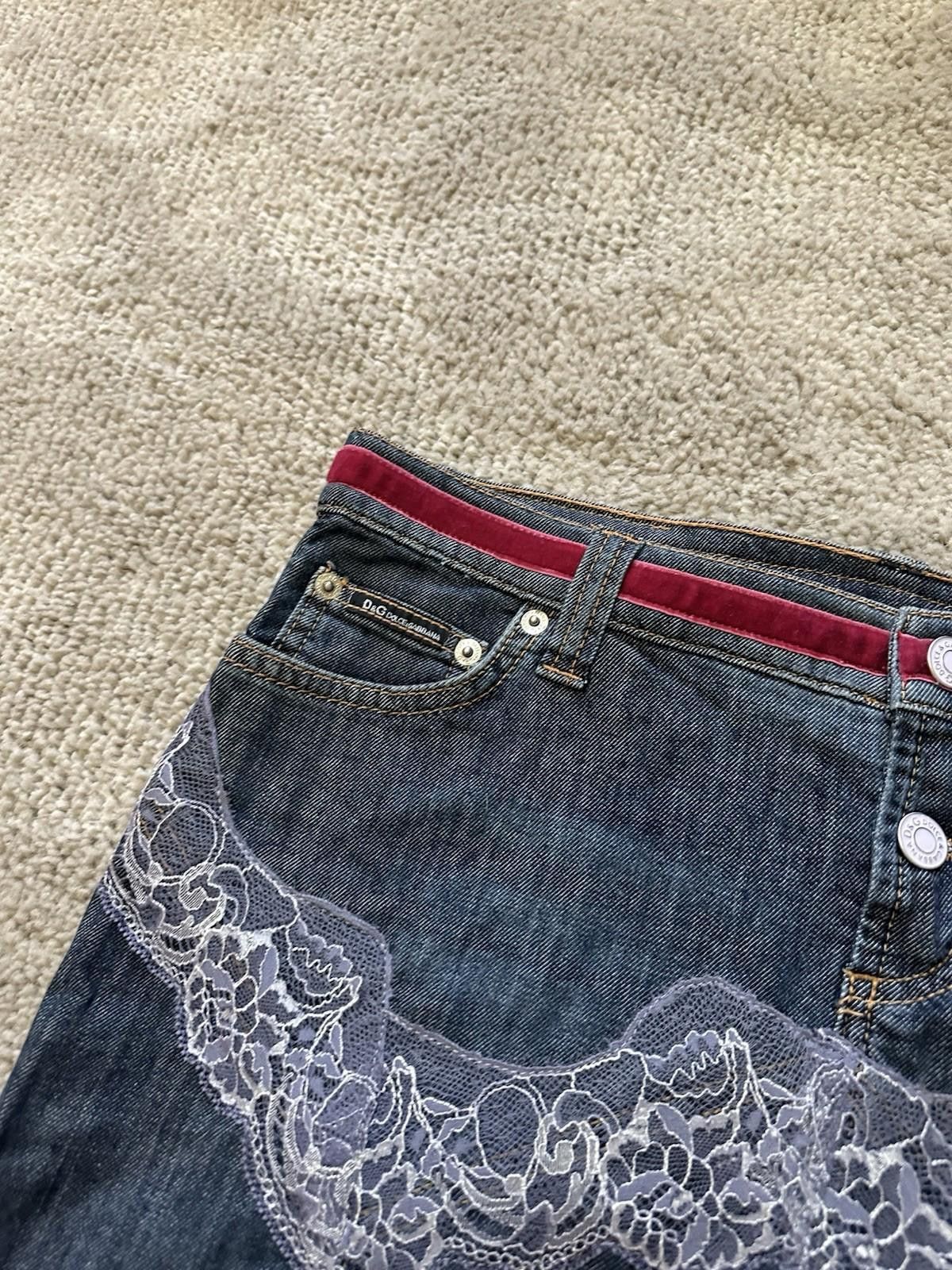 Dolce & Gabbana Vintage Dolce & Gabbana Women's Navy and Blue Skirt Size 32" / US 10 / IT 46 - 4 Thumbnail
