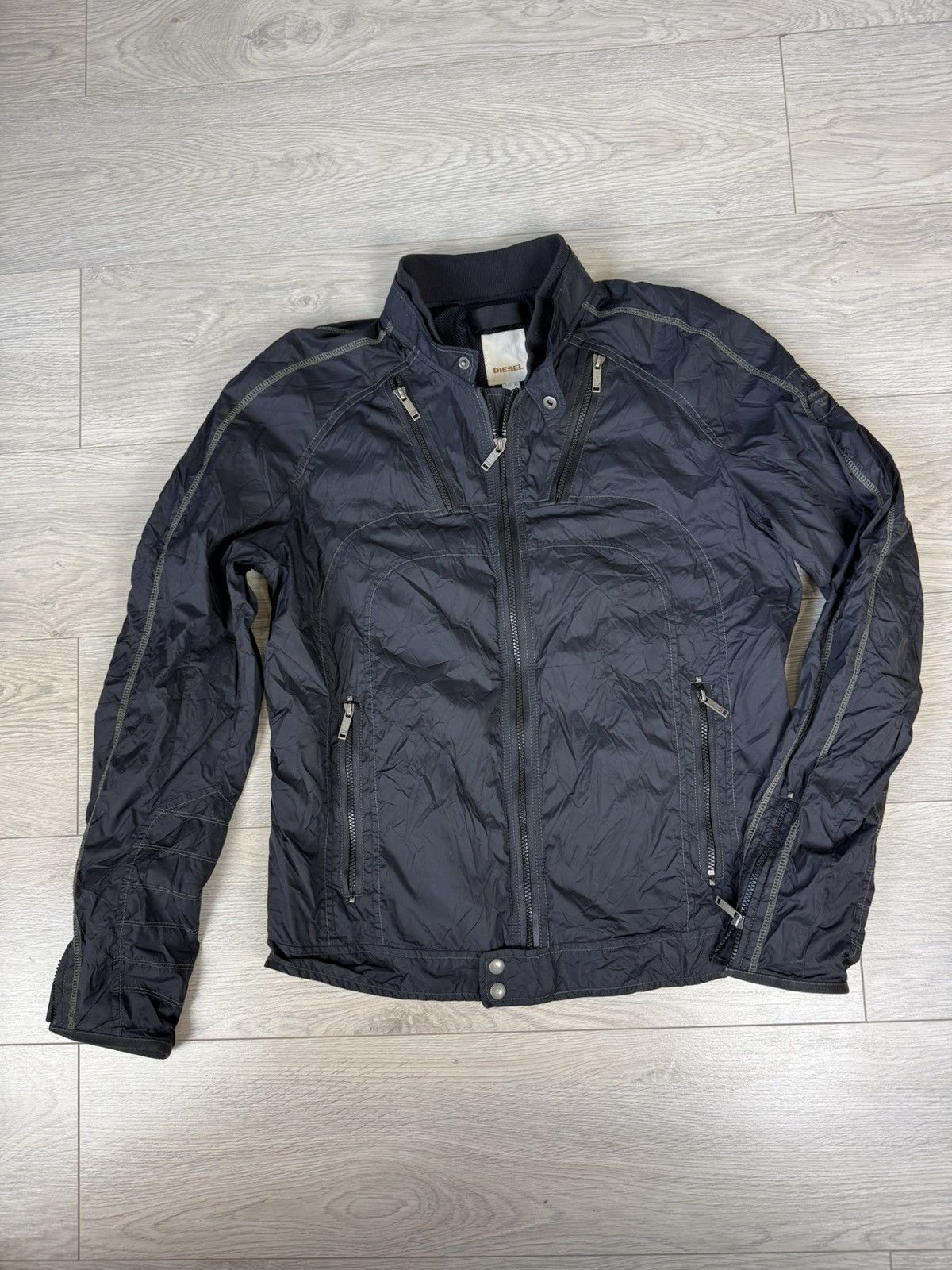 Diesel Diesel Vintage Nylon Biker Jacket Size US XL / EU 56 / 4 - 2 Thumbnail
