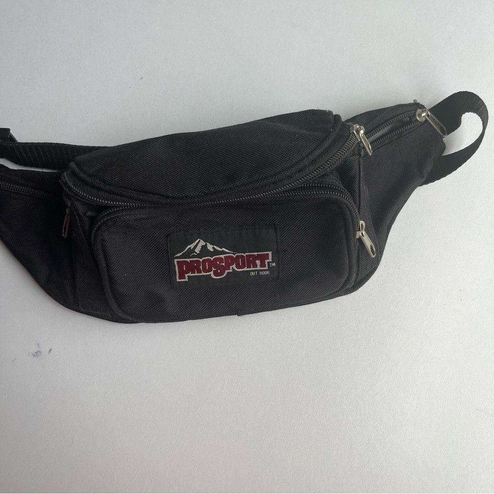 Champs Sport Vintage ProSport Black Fanny Pack 5 Pockets Pouch Y2K 90's Size ONE SIZE - 2 Thumbnail