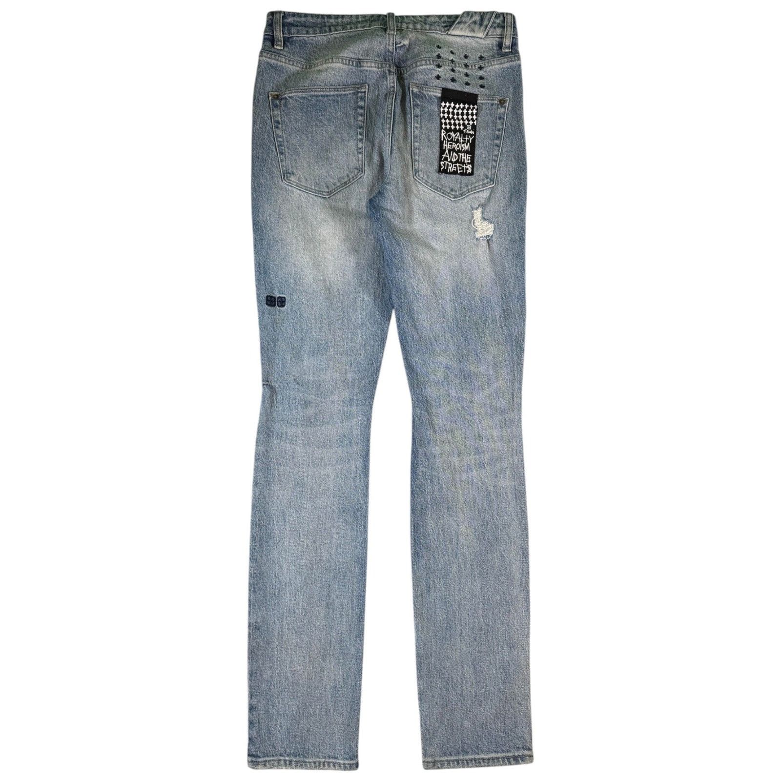Ksubi Ksubi Light Wash Knee Embroidery Jeans Size US 30 / EU 46 - 2 Thumbnail